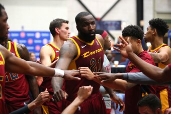 GRAND RAPIDS, MI - JANUARY 6:  Kendrick Perkins #21 of the Canton Charge huddle during the game against the Grand Rapids Drive at The DeltaPlex Arena for the NBA G-League on JANUARY 6, 2018 in Grand Rapids, Michigan. NOTE TO USER: User expressly acknowled