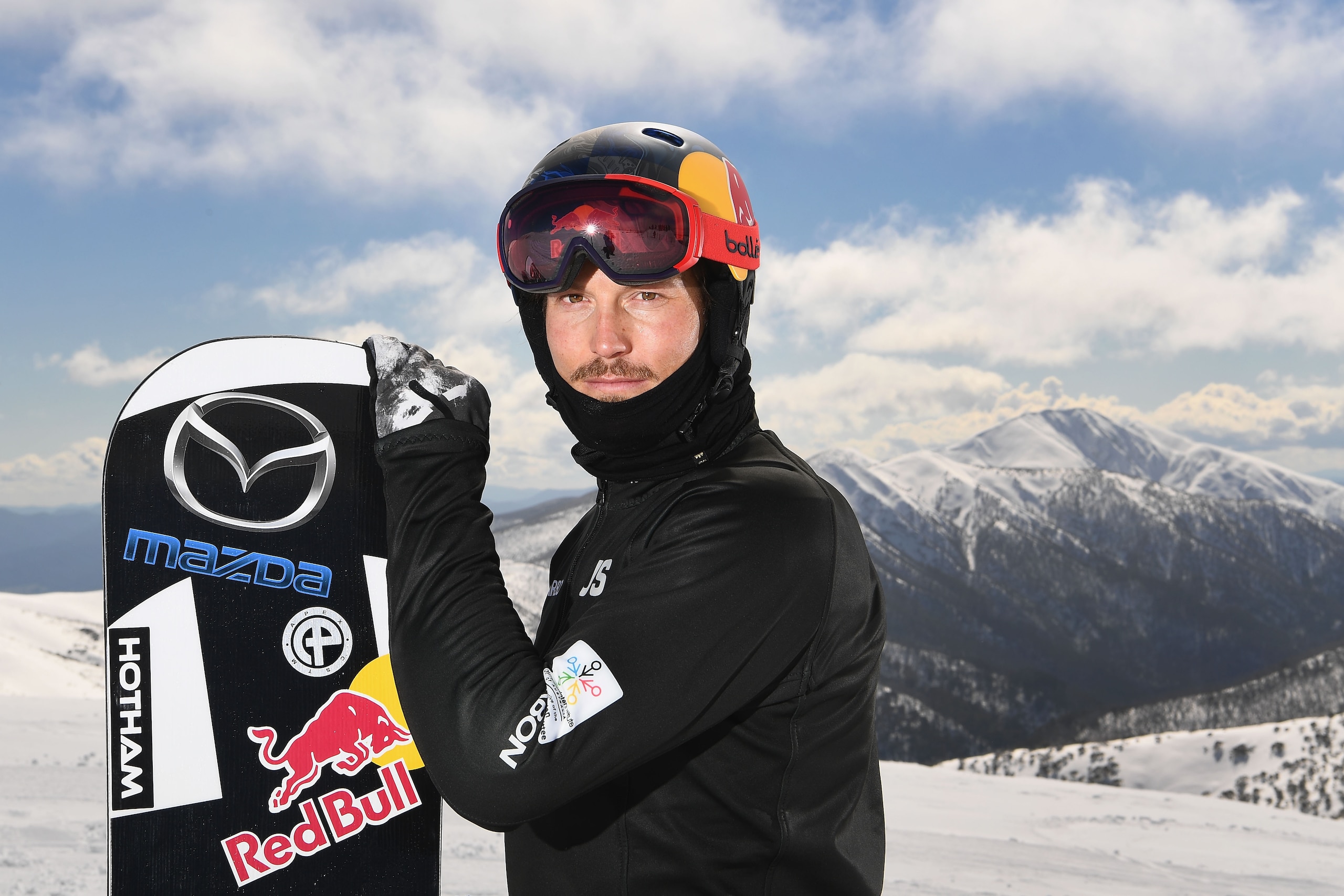 MOUNT HOTHAM, AUSTRALIA - AUGUST 24:  Australian snowboard cross Winter Olympic athlete Alex Pullin poses during a portrait session on August 24, 2017 at Mount Hotham, Australia.  (Photo by Quinn Rooney/Getty Images)