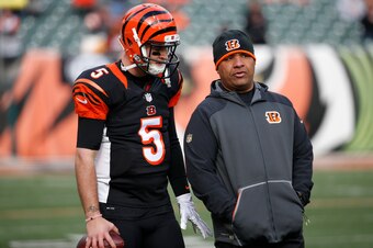 Hue Jackson's link to AJ McCarron stretches back to when they worked together in Cincinnati.