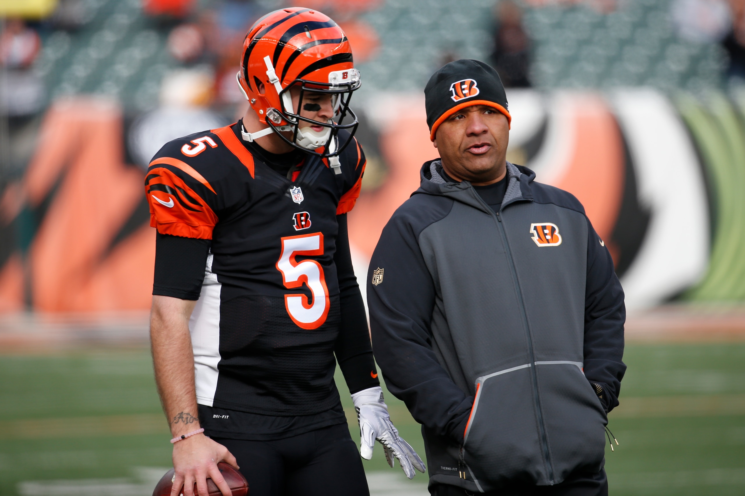 Hue Jackson's link to AJ McCarron stretches back to when they worked together in Cincinnati.