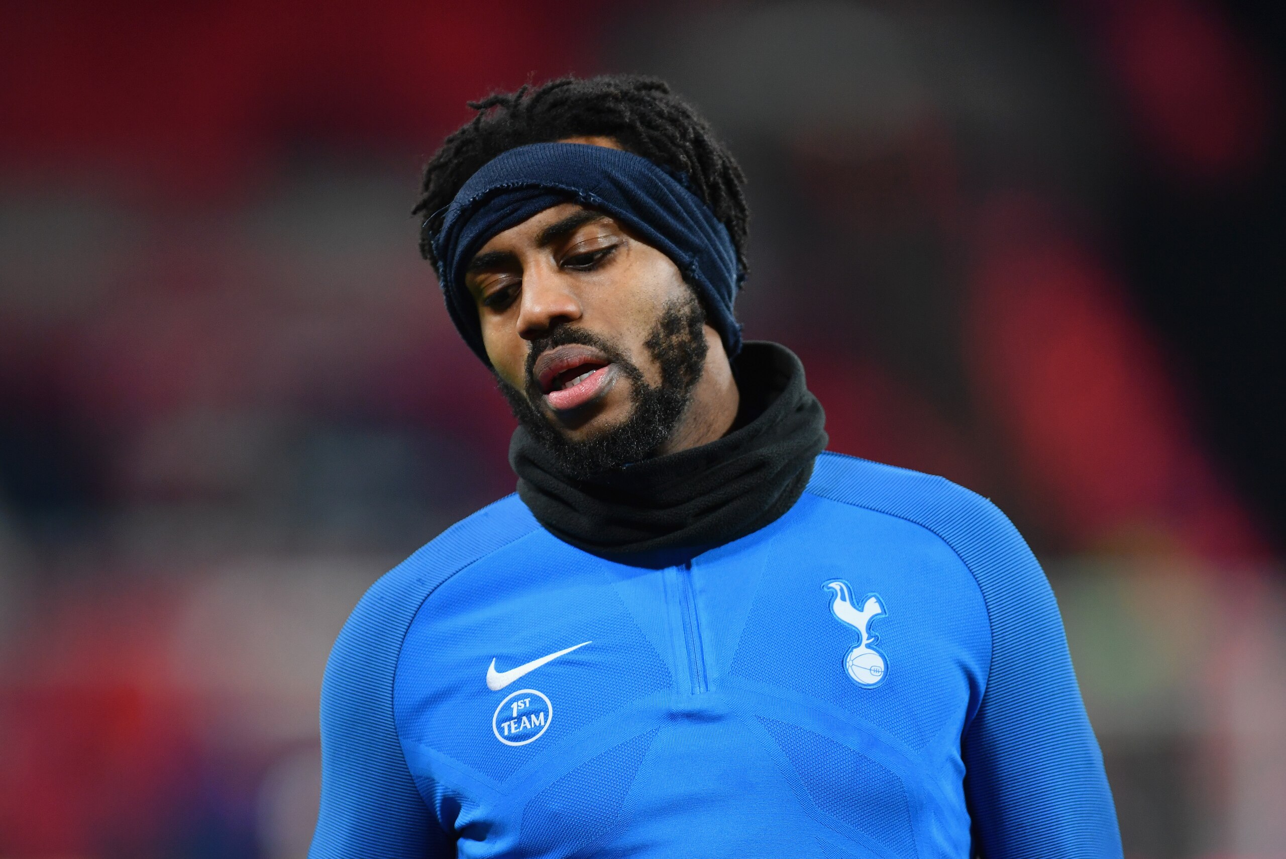 LONDON, ENGLAND - FEBRUARY 07:  Danny Rose of Tottenham Hotspur warms up prior to The Emirates FA Cup Fourth Round Replay match between Tottenham Hotspur and Newport County at Wembley Stadium on February 7, 2018 in London, England.  (Photo by Justin Sette
