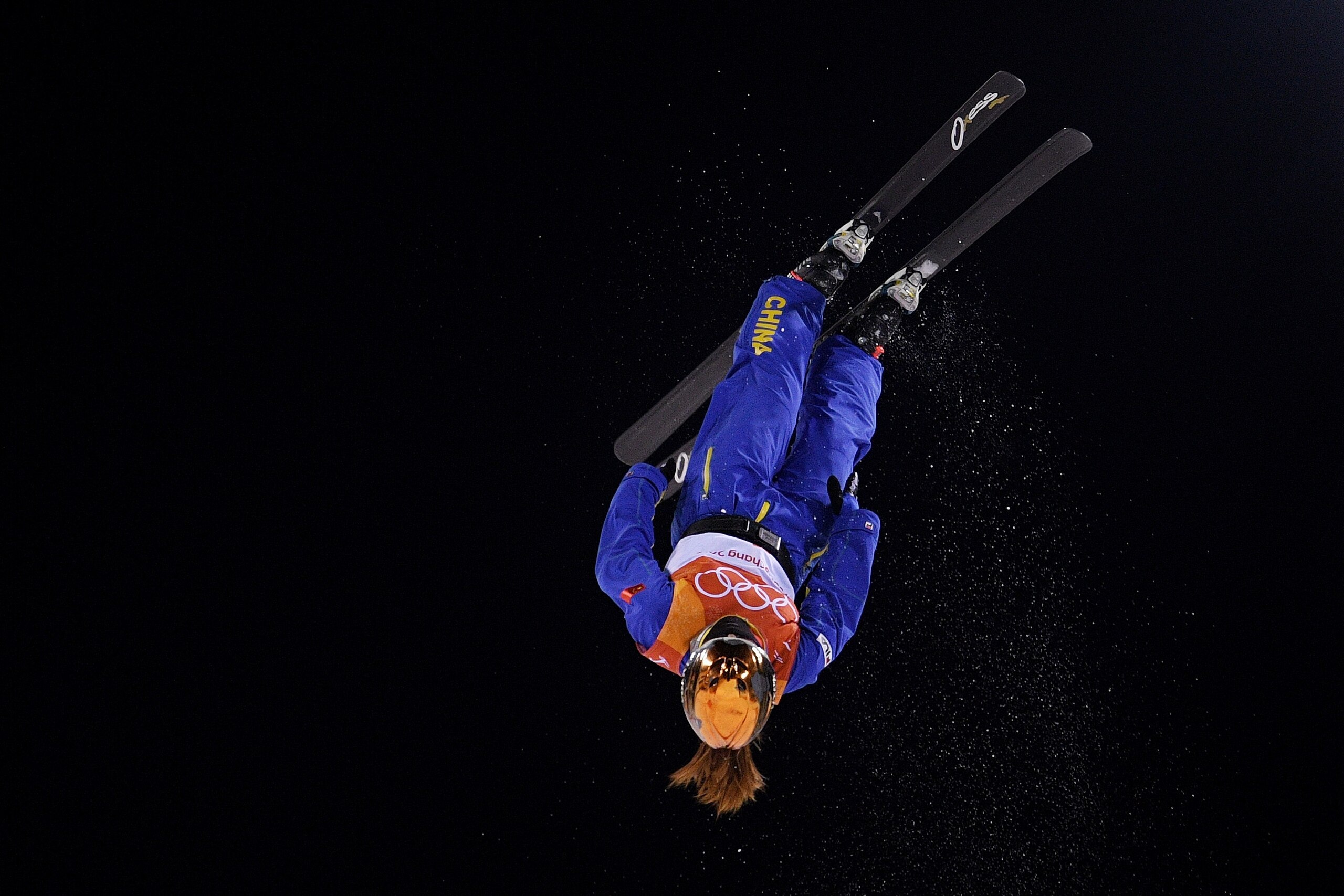 PYEONGCHANG-GUN, SOUTH KOREA - FEBRUARY 15:  Mengtao Xu of China competes during the Freestyle Skiing Ladies' Aerials Qualification on day six of the PyeongChang 2018 Winter Olympic Games at Phoenix Snow Park on February 15, 2018 in Pyeongchang-gun, South