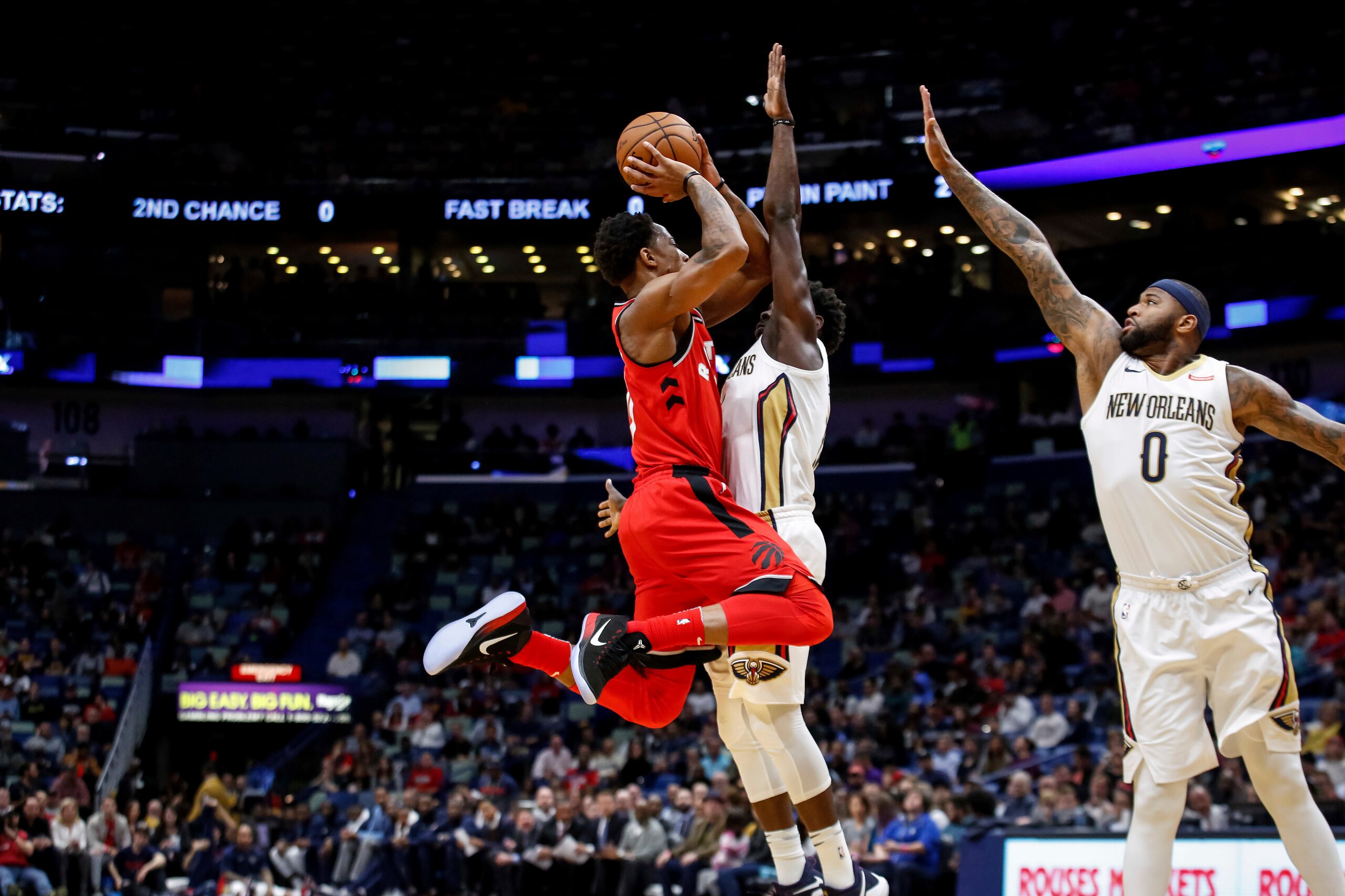 Long one of the NBA's craftiest scorers, DeRozan has become a potent three-point threat in his ninth season.