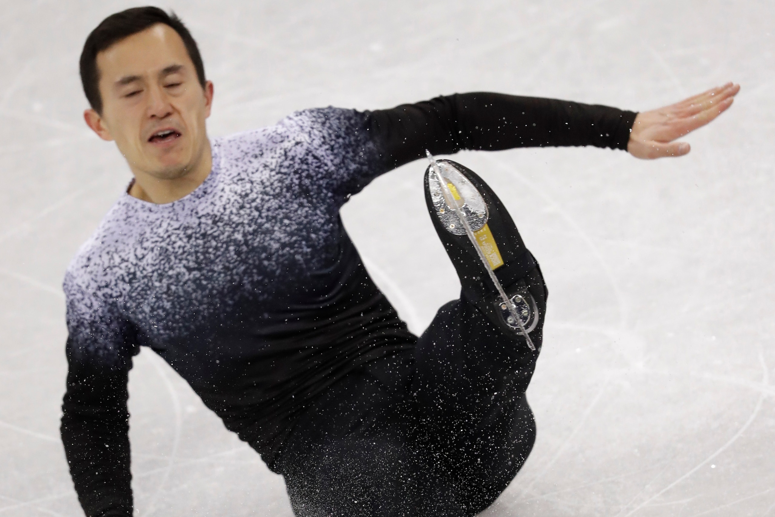 A costly fall in the short program has made Chan's task harder.
