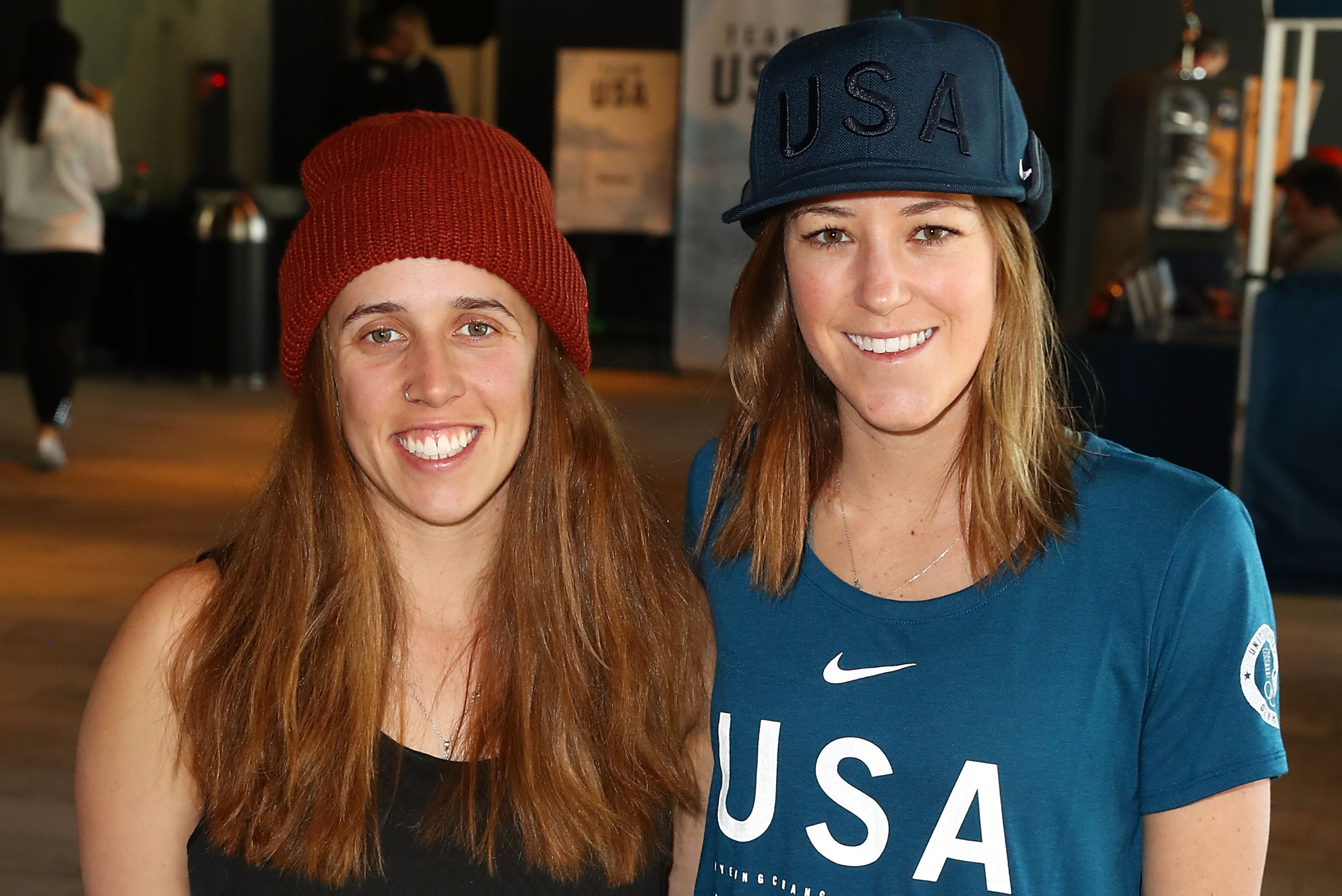 INCHEON, SOUTH KOREA - FEBRUARY 06: Maddie Bowman and Brita Sigourney attend Team USA Processing on February 6, 2018 in Incheon, South Korea. (Photo by Joe Scarnici/Getty Images for USOC) INCHEON, SOUTH KOREA - FEBRUARY 06: Maddie Bowman and Brita Sigourney attend Team USA Processing on February 6, 2018 in Incheon, South Korea. (Photo by Joe Scarnici/Getty Images for USOC)