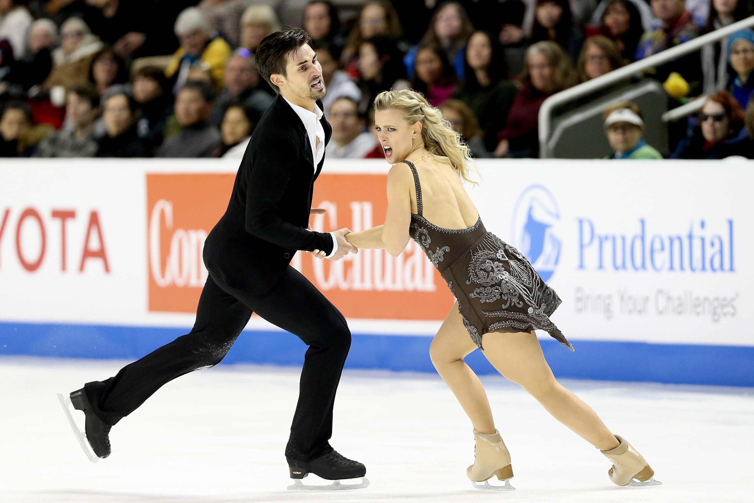 SAN JOSE, CA - JANUARY 07:  Madison Hubbell and Zachary Donohue compete in the Free Dance during the 2018 Prudential U.S. Figure Skating Championships at the SAP Center on January 7, 2018 in San Jose, California.  (Photo by Matthew Stockman/Getty Images)