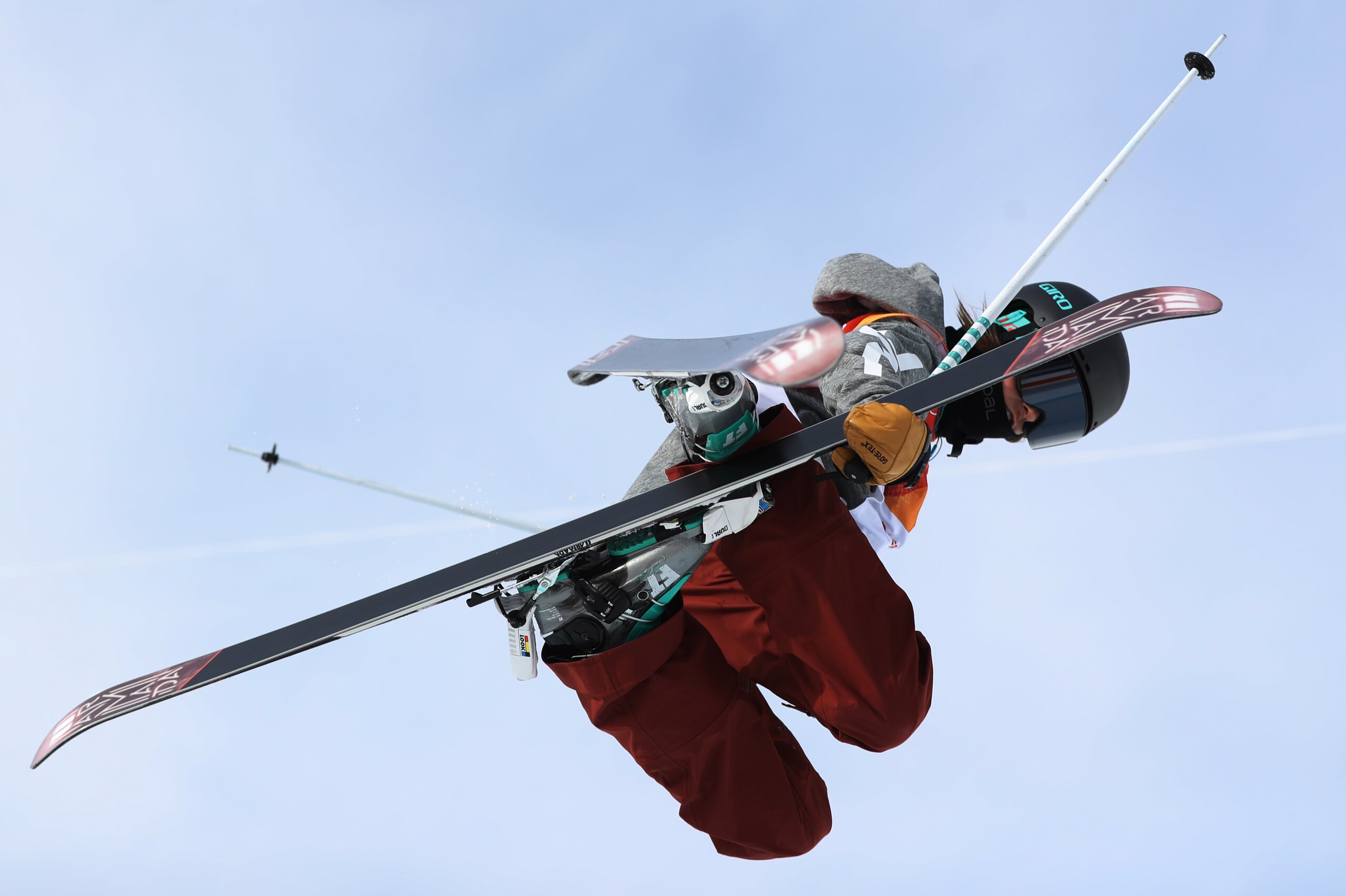 PYEONGCHANG-GUN, SOUTH KOREA - FEBRUARY 19: Brita Sigourney of United States competes during the Freestyle Skiing Ladies' Ski Halfpipe Qualification on day 10 of the PyeongChang 2018 Winter Olympic Games at Phoenix Snow Park on February 19, 2018 in Pyeong PYEONGCHANG-GUN, SOUTH KOREA - FEBRUARY 19: Brita Sigourney of United States competes during the Freestyle Skiing Ladies' Ski Halfpipe Qualification on day 10 of the PyeongChang 2018 Winter Olympic Games at Phoenix Snow Park on February 19, 2018 in Pyeong