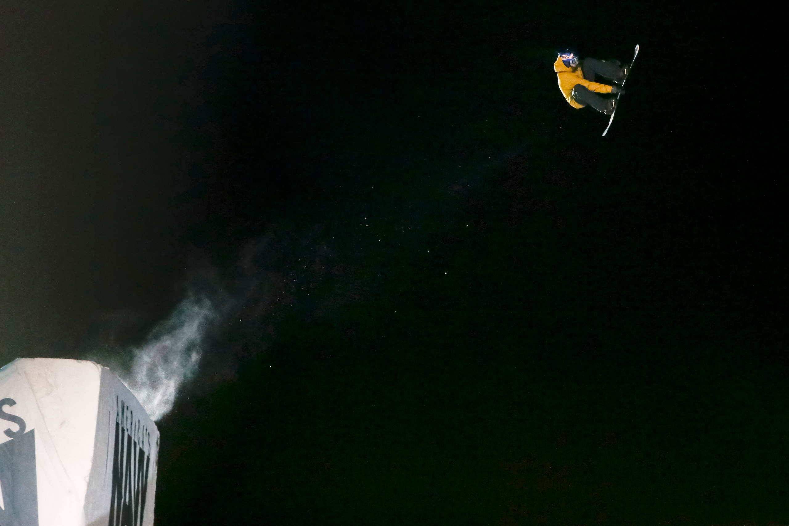 ASPEN, CO - JANUARY 23: (FRANCE OUT) Mark McMorris of Canada takes 1st place during the Winter X Games America's Navy Snowboard Big Air on January 23, 2015 in Aspen, Colorado. (Photo by Nathan Bilow/Agence Zoom/Getty Images)