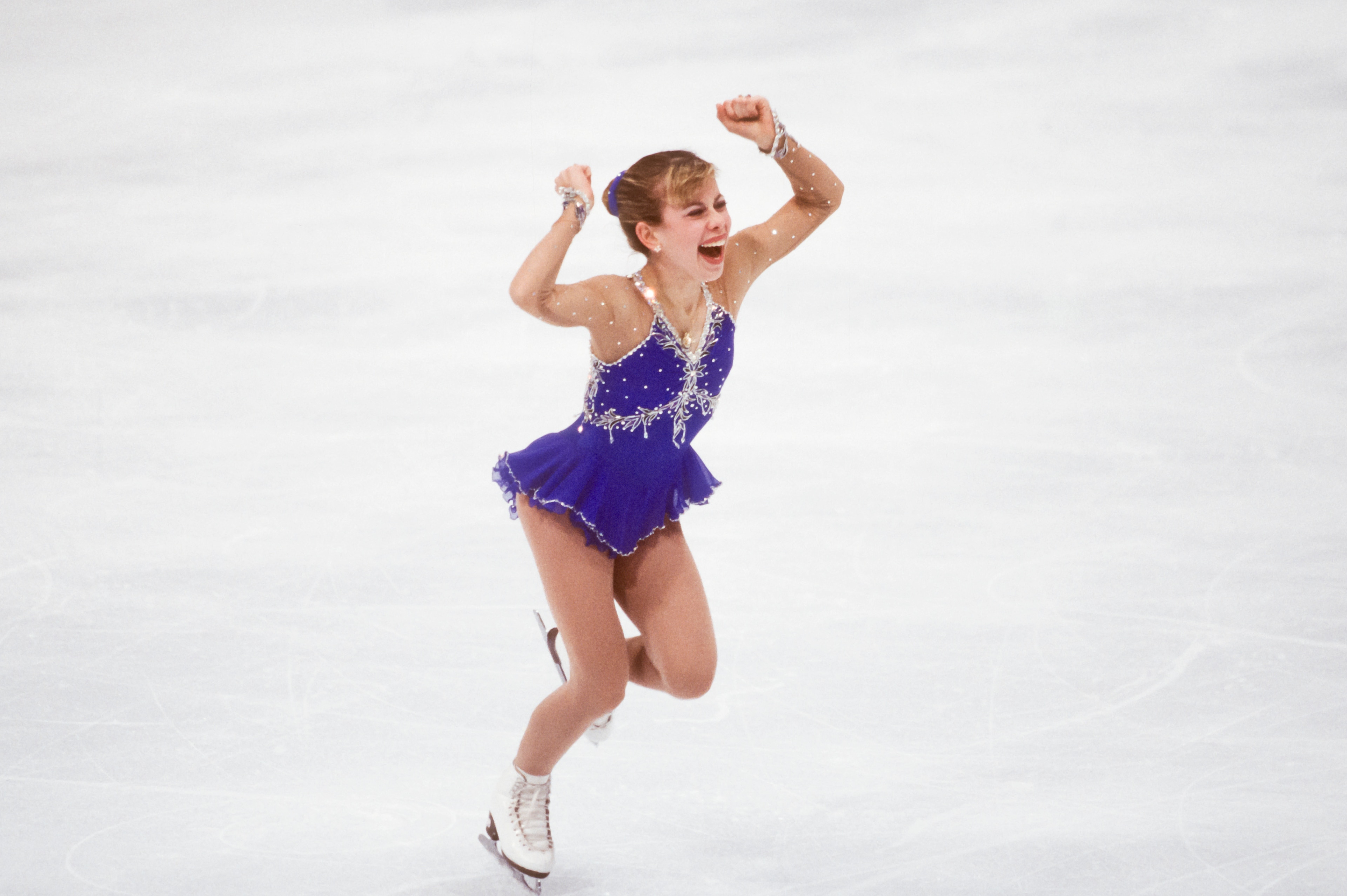 NAGANO, JAPAN  -  FEBRUARY 20:  Tara Lipinski (USA) reacts following her performance in the Free Skate event of the Ladies Singles figure skating competition of the 1998 Winter Olympics on February 20, 1998 in Nagano, Japan. (Photo by David Madison/Getty 