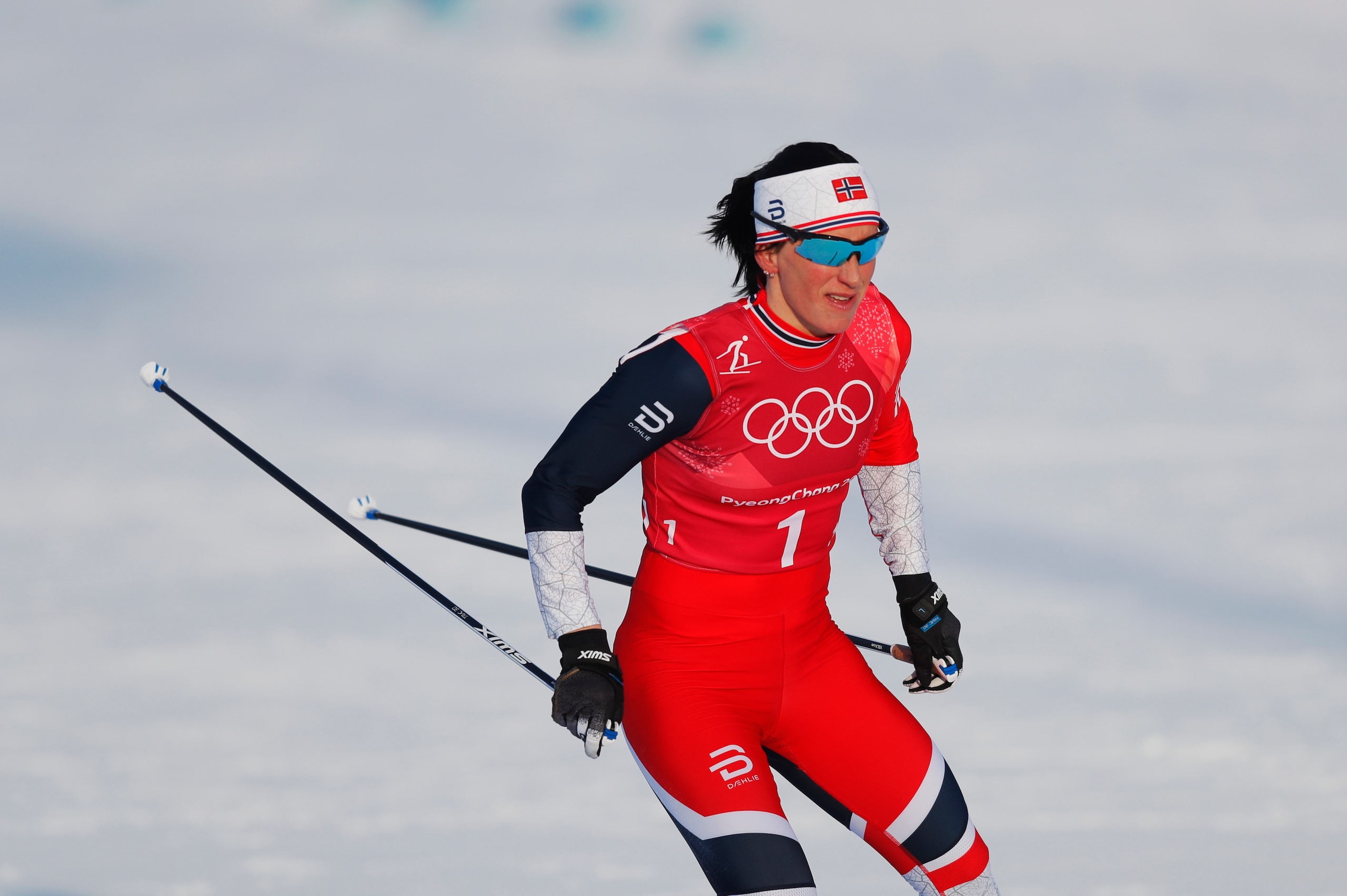PYEONGCHANG-GUN, SOUTH KOREA - FEBRUARY 21: Marit Bjoergen of Norway during the women's Cross Country Team Sprint Free Technique at Alpensia Cross-Country Centre on February 21, 2018 in Pyeongchang-gun, South Korea. (Photo by Nils Petter Nilsson/Getty Ima