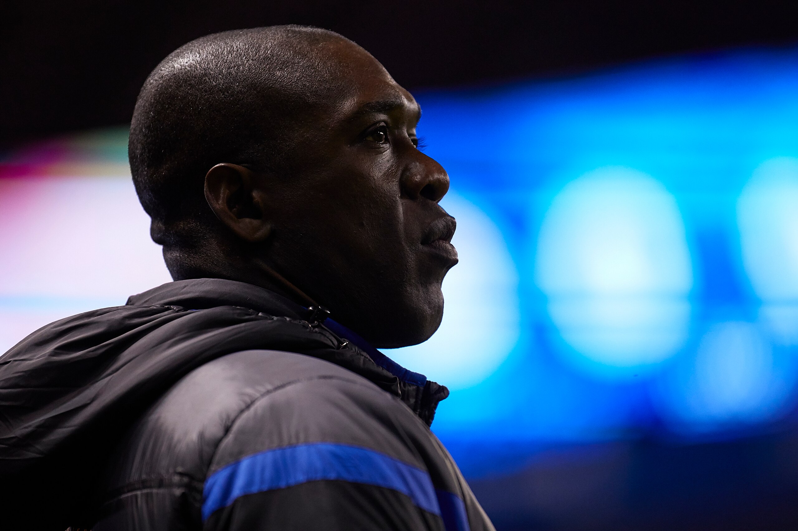 LA CORUNA, SPAIN - FEBRUARY 23:  Clarence Seedorf, Manager of Deportivo de La Coruna looks on prior to the La Liga match between Deportivo La Coruna and Espanyol at Riazor Stadium on February 23, 2018 in La Coruna, Spain.  (Photo by Quality Sport Images/G