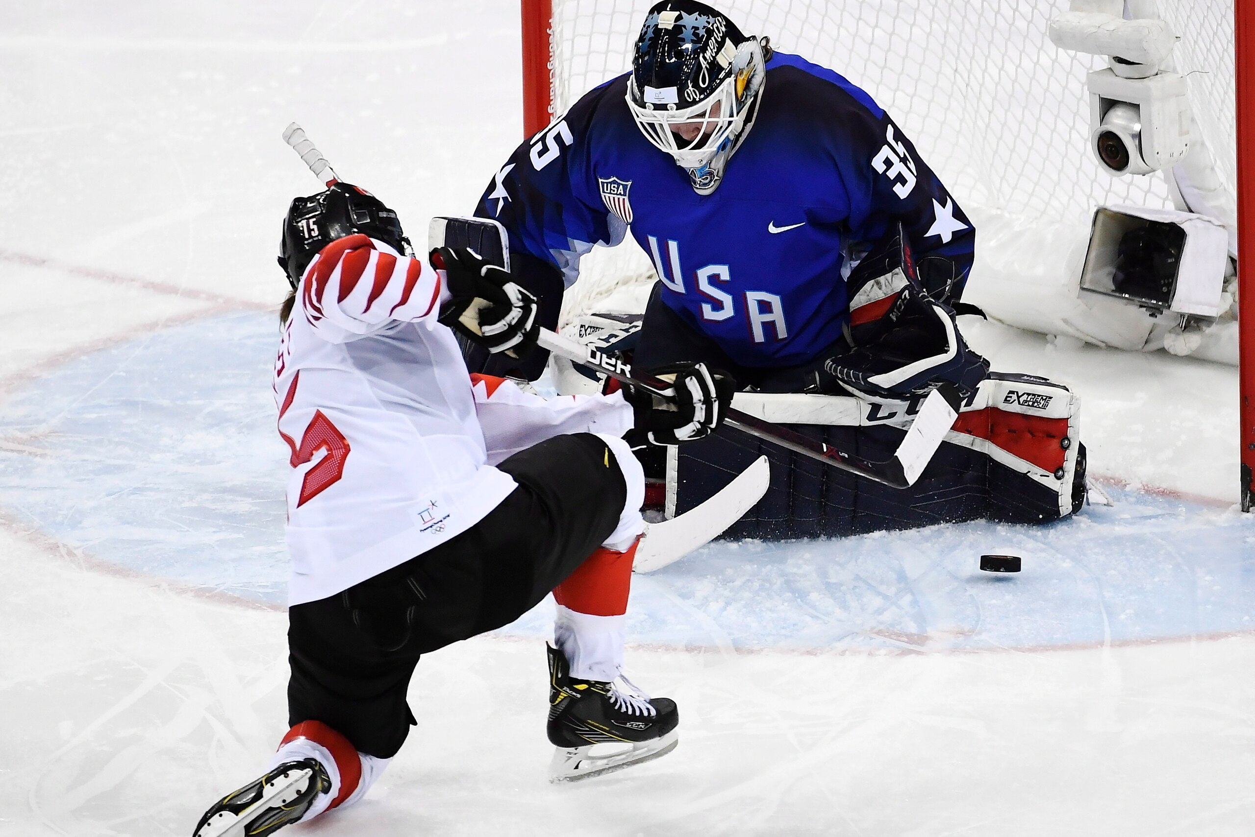 Maddie Rooney's save gave the U.S. women the gold medal in hockey.