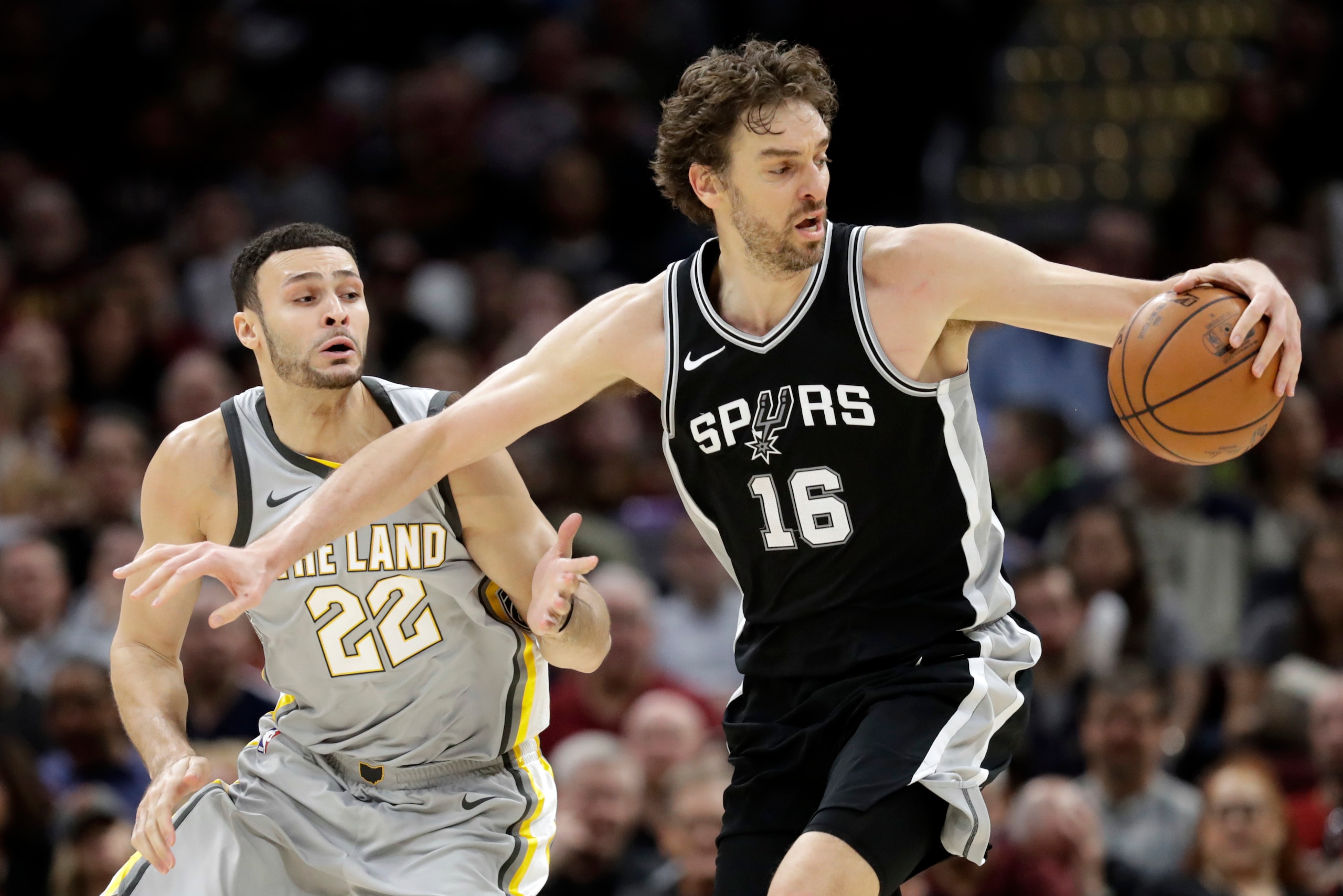 Larry Nance Jr. and Pau Gasol