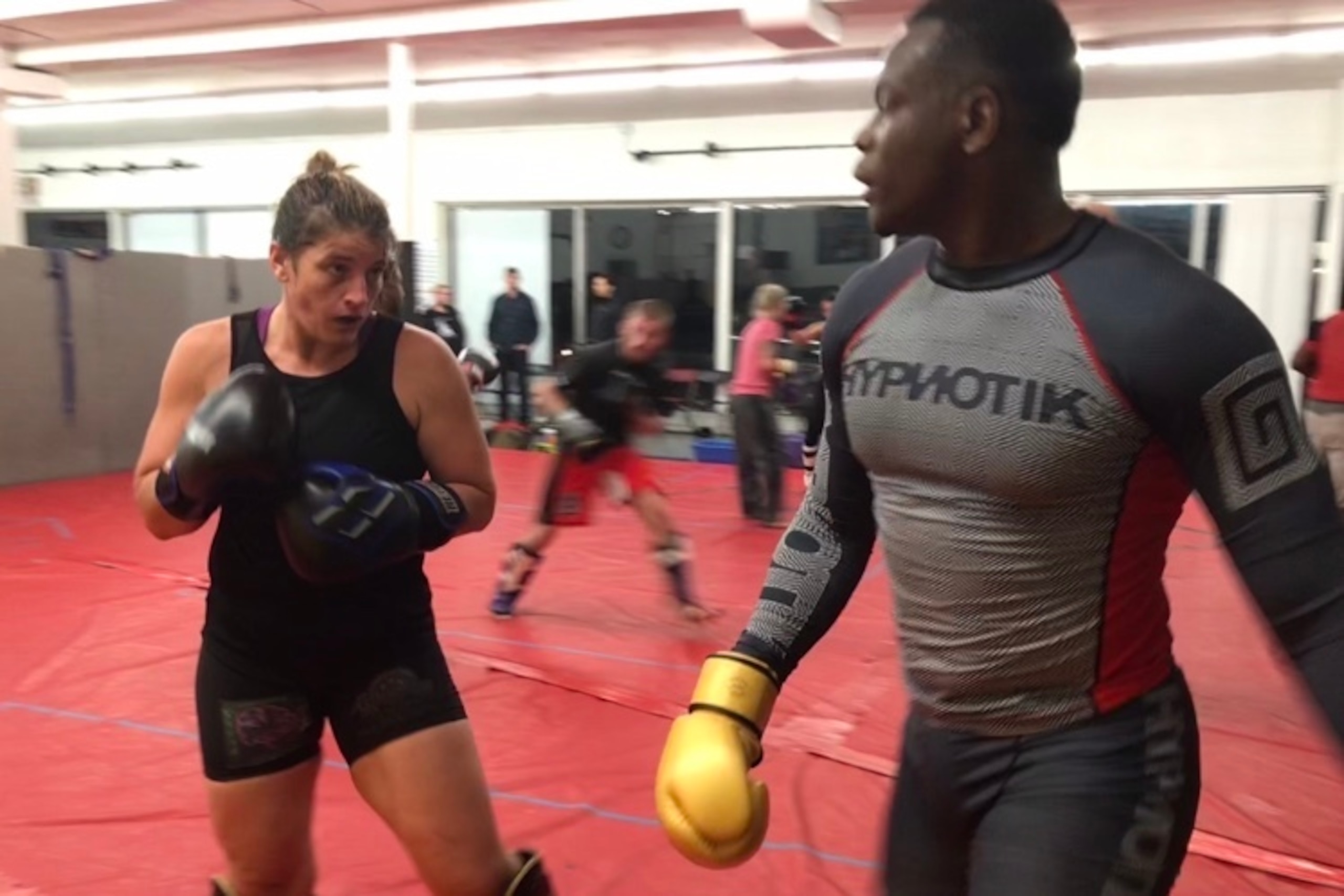 Parker works out with UFC veteran Ovince Saint Preux at KMAA.