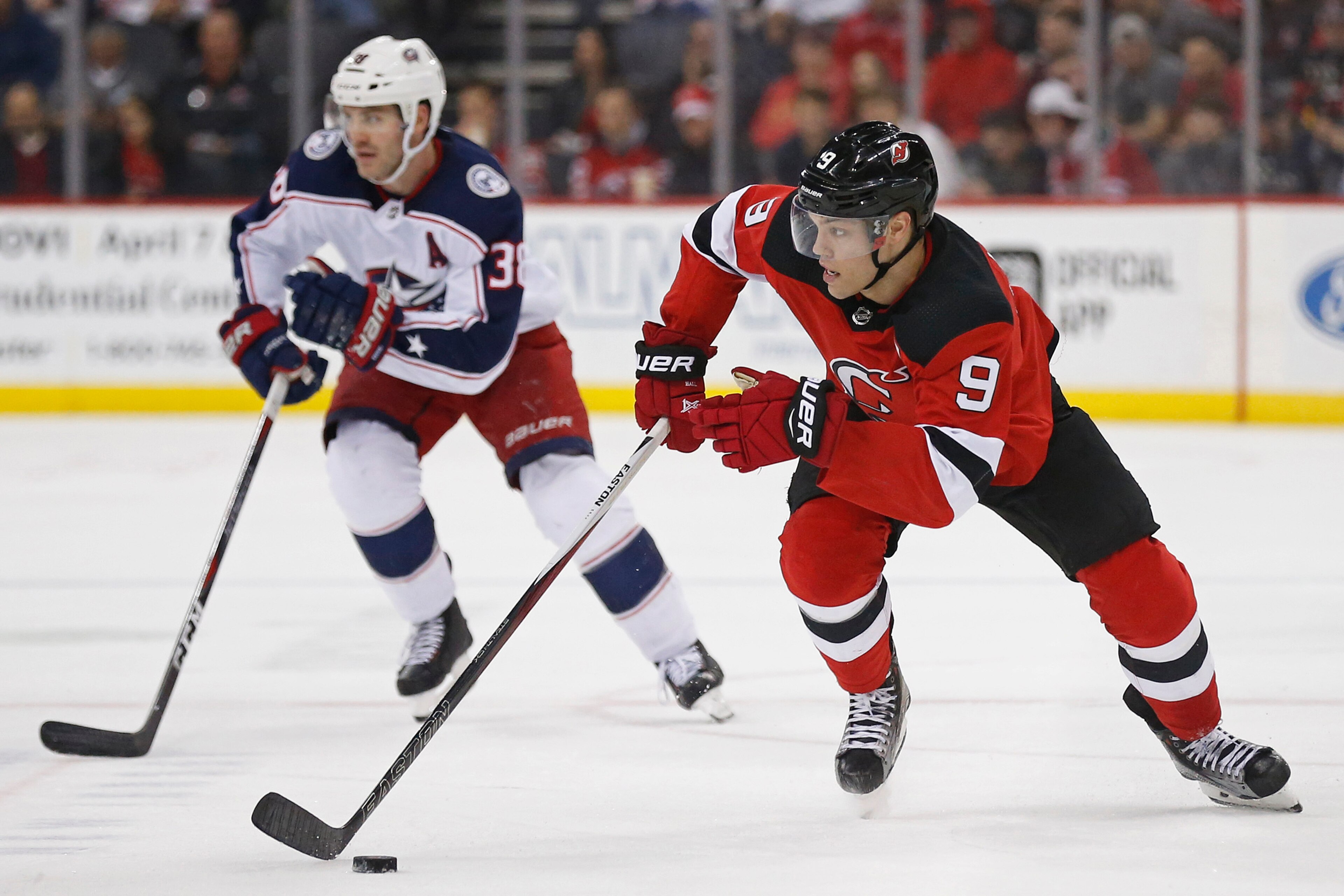 Taylor Hall has been carrying the New Jersey offense.