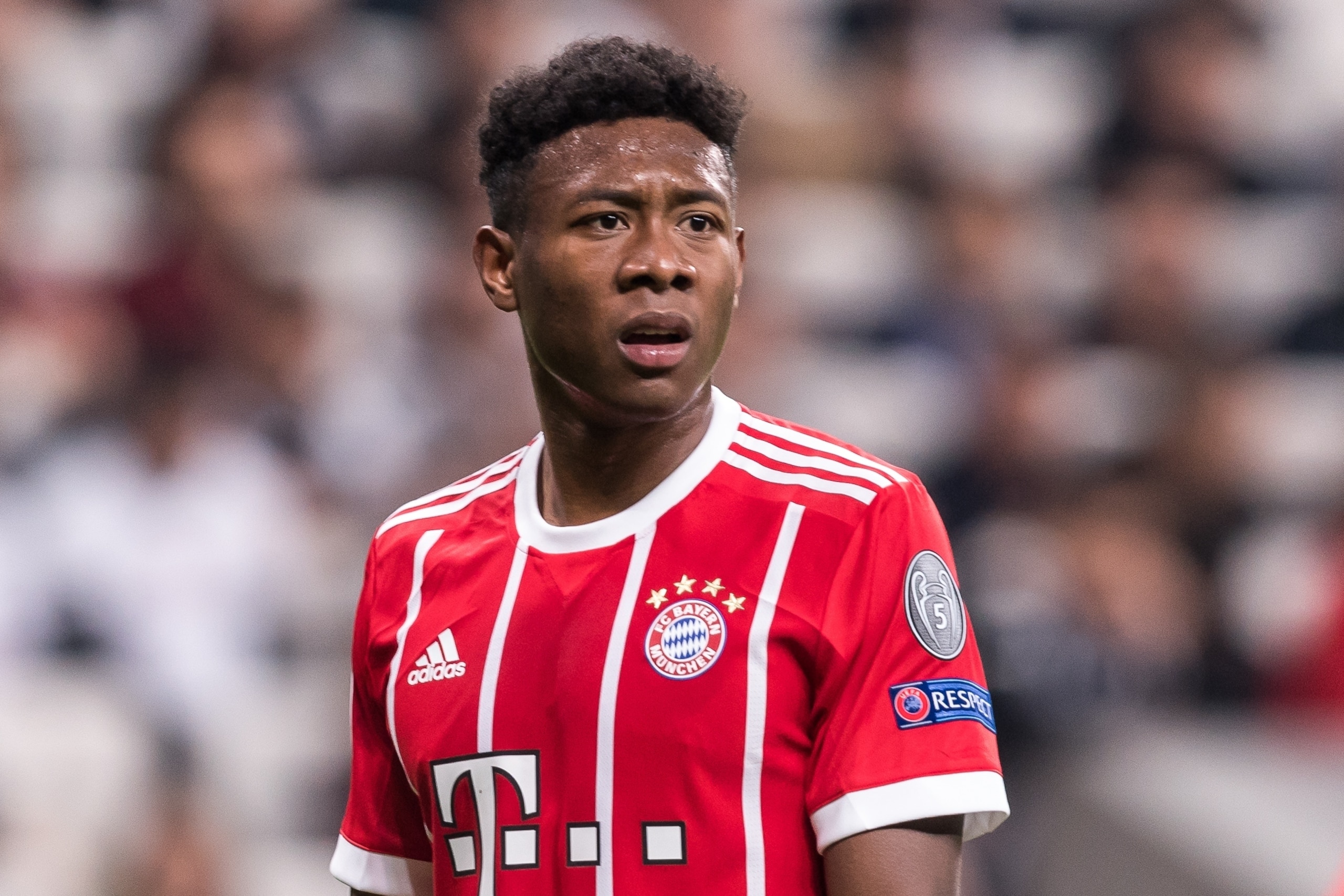 David Alaba of FC Bayern Munich during the UEFA Champions League round of 16 match between Besiktas AS and Bayern Munchen at the Vodafone Arena on March 14, 2018 in Istanbul, Turkey(Photo by VI Images via Getty Images)