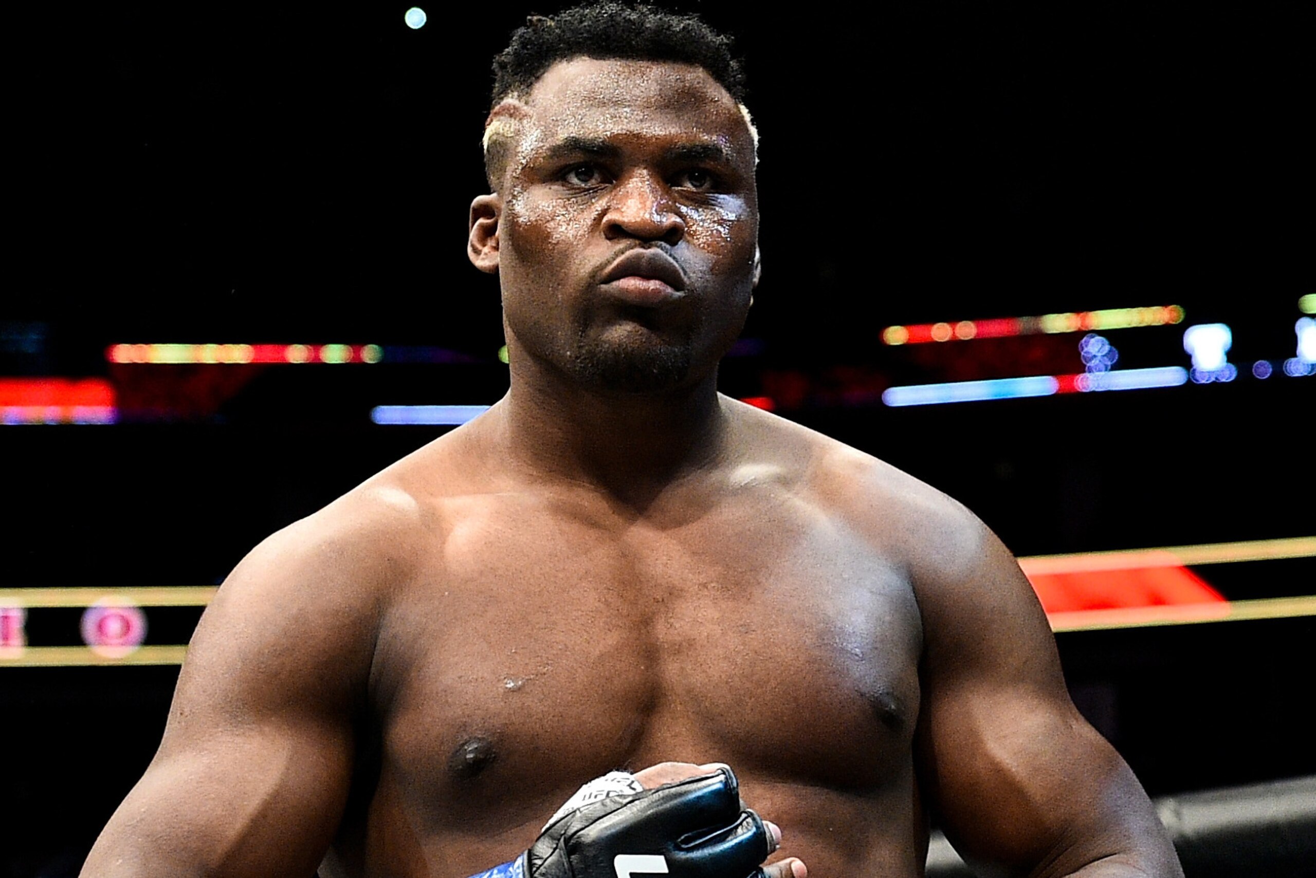 BOSTON, MA - JANUARY 20: Francis Ngannou of Cameroon enters the Octagon before facing Stipe Miocic in their heavyweight championship bout during the UFC 220 event at TD Garden on January 20, 2018 in Boston, Massachusetts. (Photo by Brandon Magnus/Zuffa L BOSTON, MA - JANUARY 20: Francis Ngannou of Cameroon enters the Octagon before facing Stipe Miocic in their heavyweight championship bout during the UFC 220 event at TD Garden on January 20, 2018 in Boston, Massachusetts. (Photo by Brandon Magnus/Zuffa L