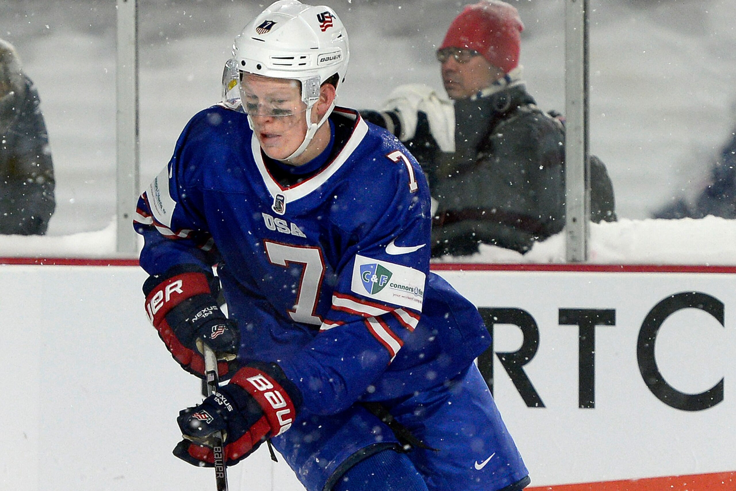 Brady Tkachuk plays with toughness and determination.