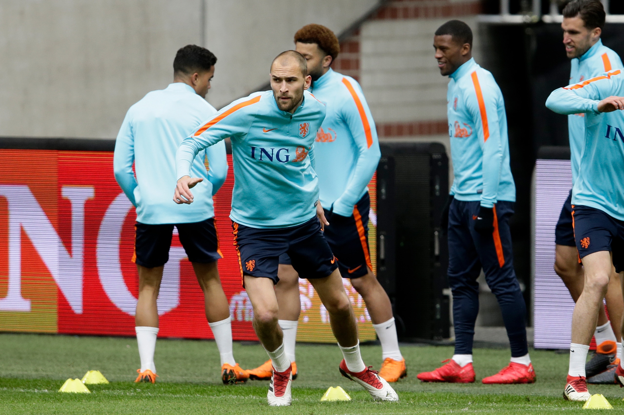 AMSTERDAM, NETHERLANDS - MARCH 22: Bas Dost of Holland  during the   Training Holland at the Johan Cruijff Arena on March 22, 2018 in Amsterdam Netherlands (Photo by Eric Verhoeven/Soccrates/Getty Images)