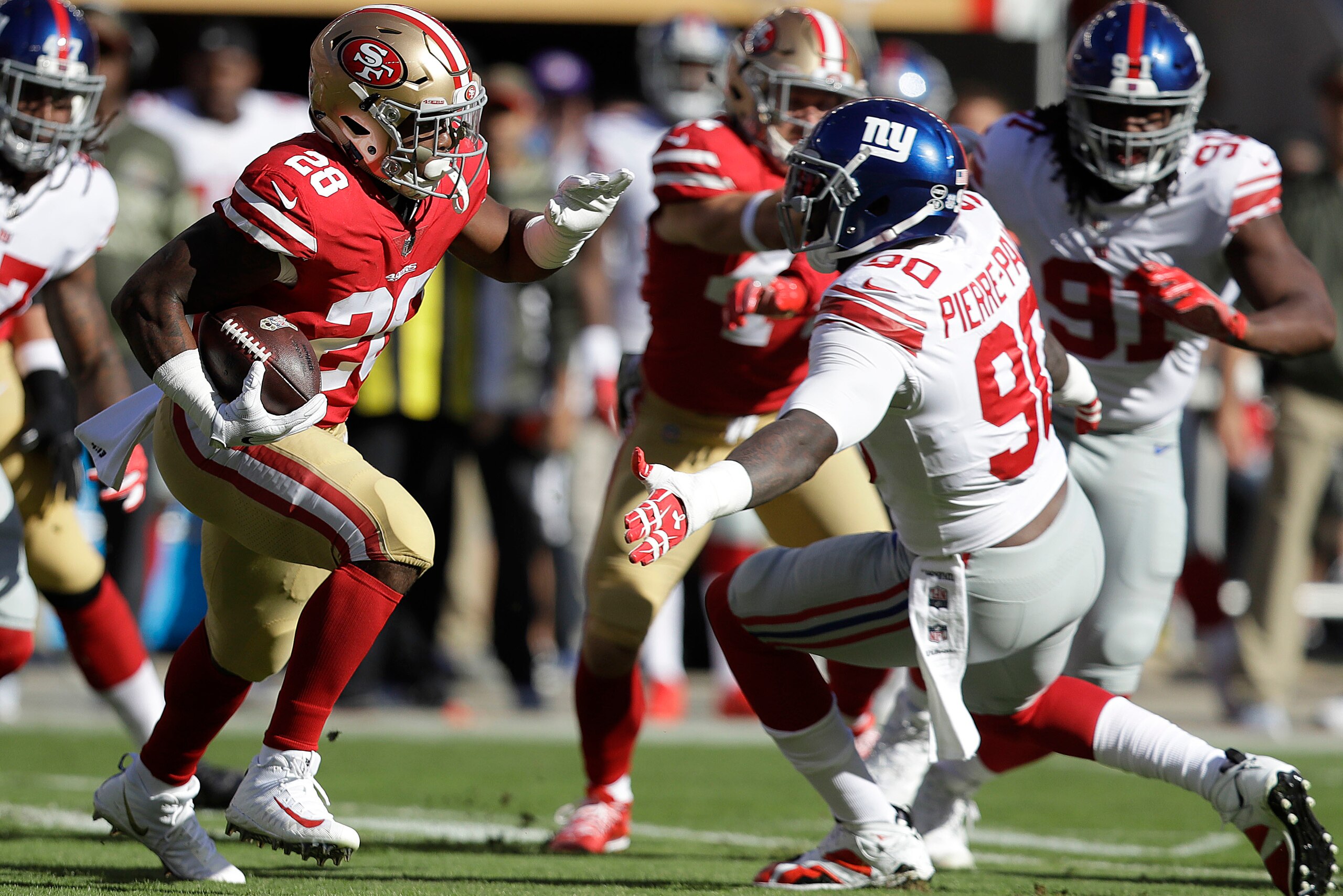 Jason Pierre-Paul and the Giants defense gave up the second-most yards per game last season.