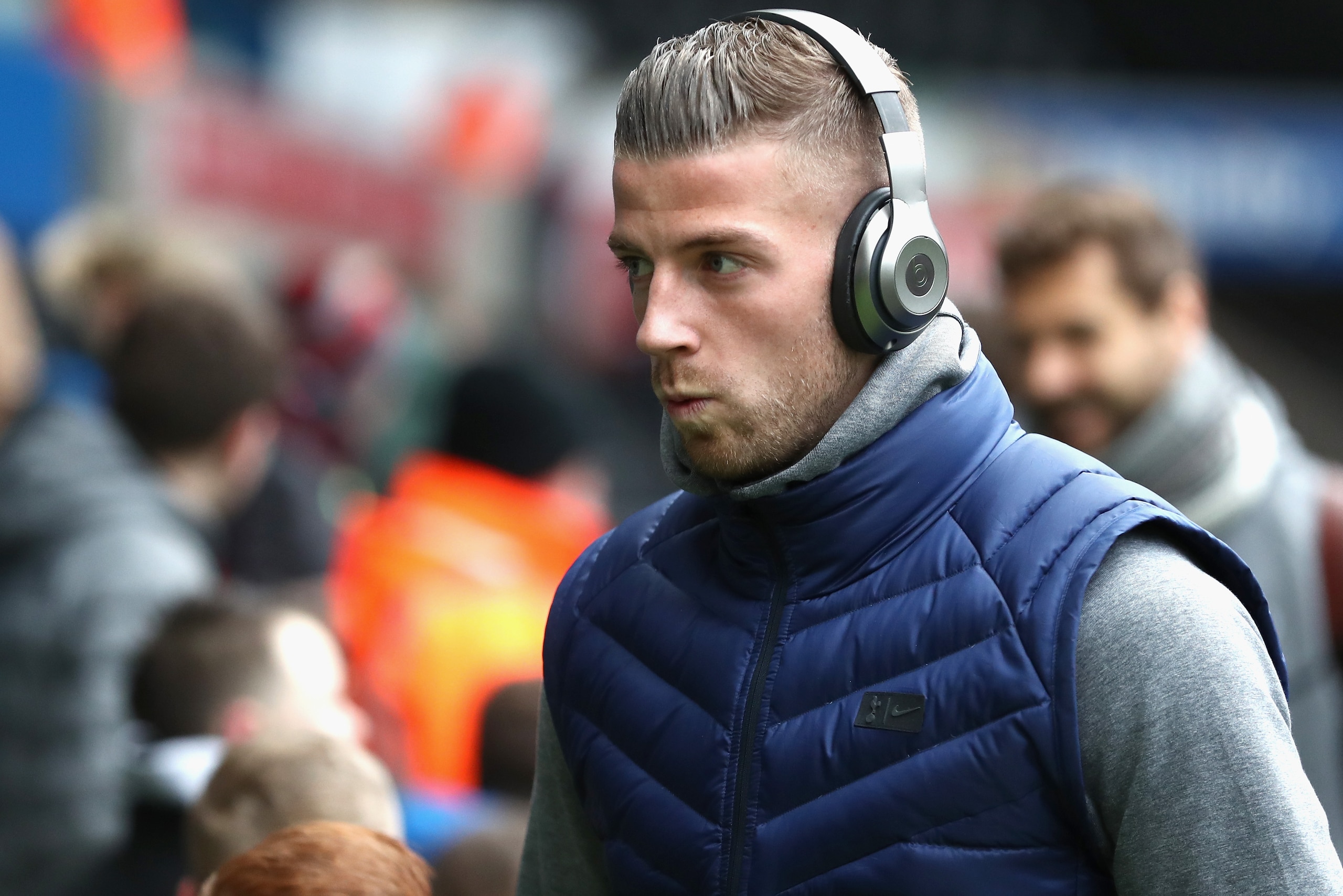 SWANSEA, WALES - MARCH 17:  Toby Alderweireld of Spura arrives prior to The Emirates FA Cup Quarter Final match between Swansea City and Tottenham Hotspur at Liberty Stadium on March 17, 2018 in Swansea, Wales.  (Photo by Catherine Ivill/Getty Images)