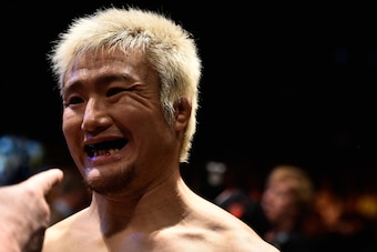 SAITAMA, JAPAN - SEPTEMBER 22:  Takanori Gomi of Japan prepares to enter the Octagon before facing Dong Hyun Kim of South Korea in their lightweight bout during the UFC Fight Night event inside the Saitama Super Arena on September 22, 2017 in Saitama, Jap