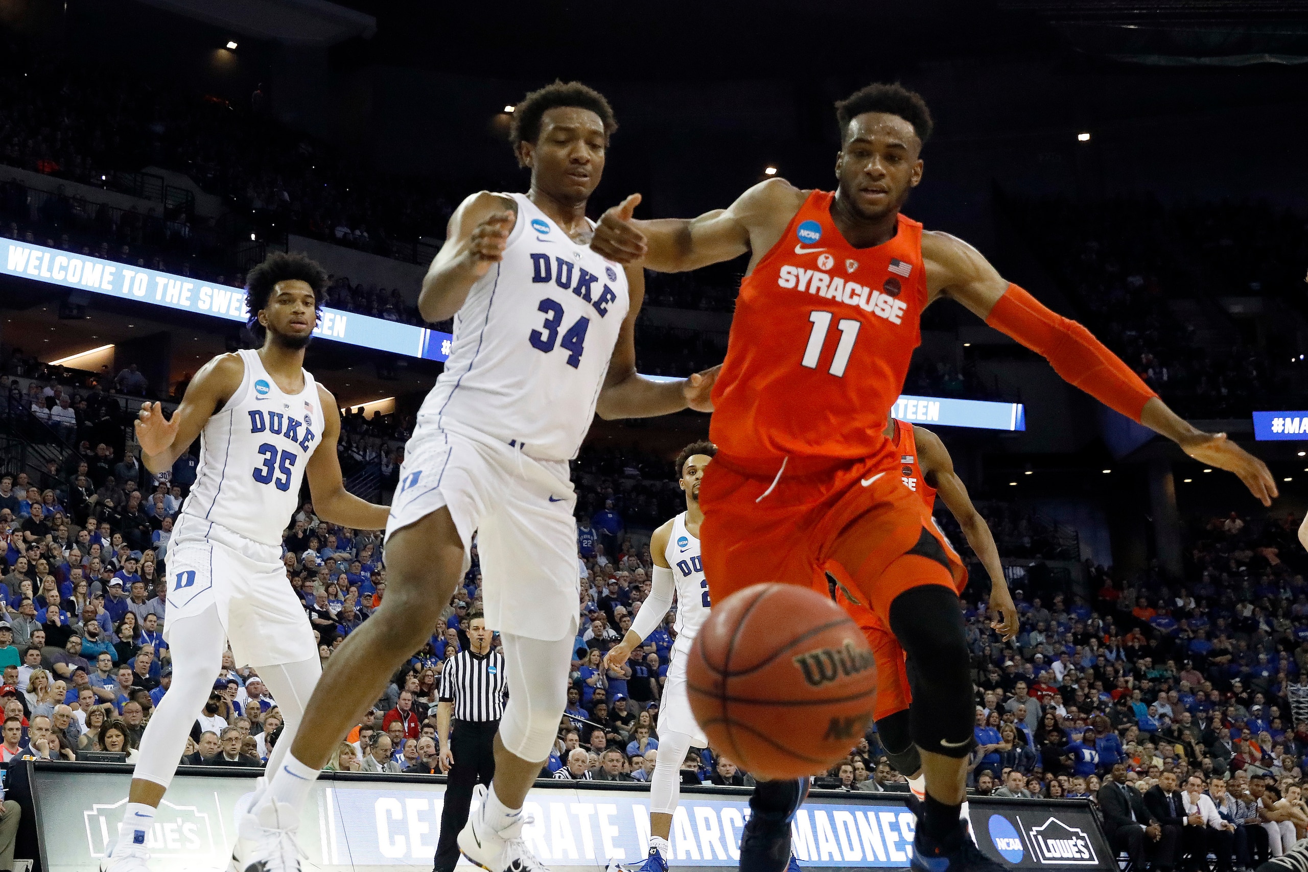 Duke outlasted Syracuse in their Sweet 16 matchup. Duke outlasted Syracuse in their Sweet 16 matchup.