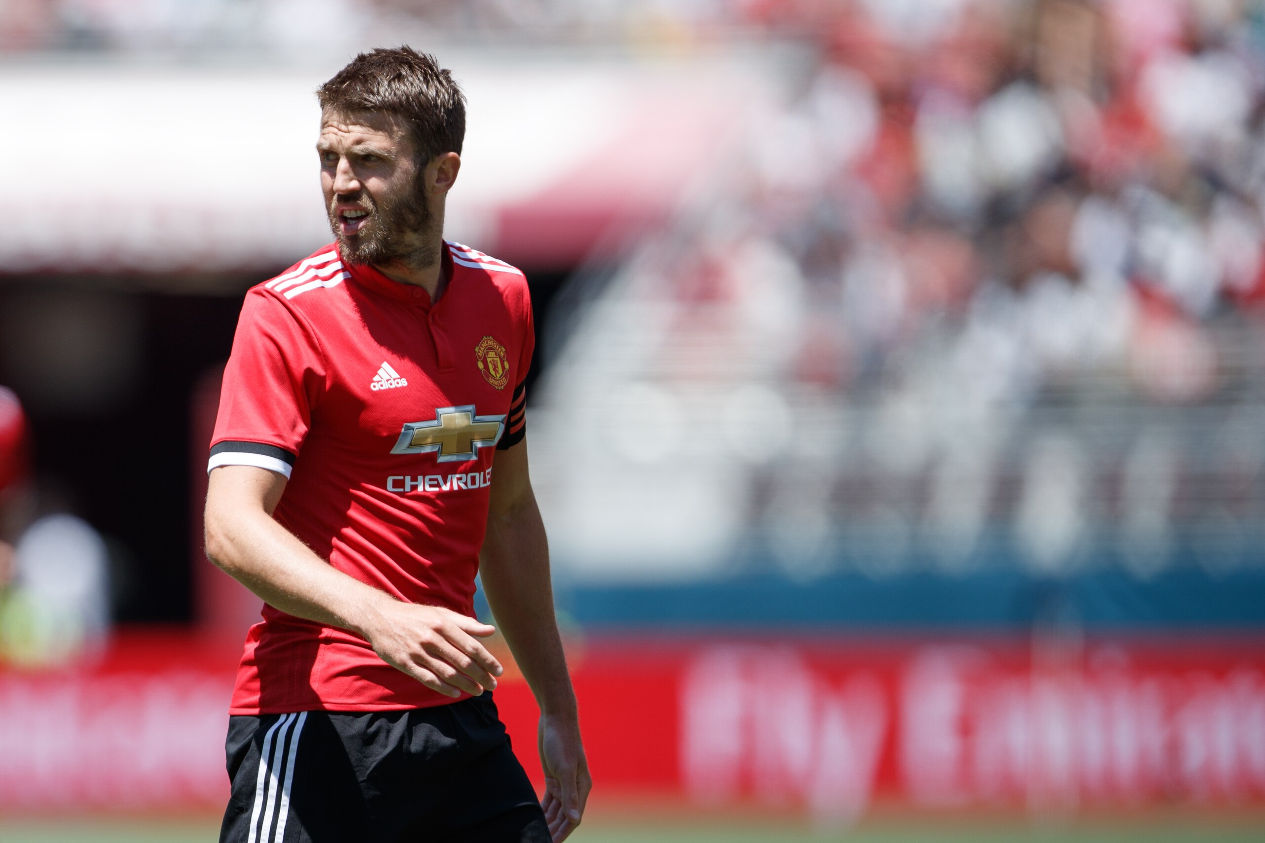 SANTA CLARA, CA - JULY 23: Michael Carrick of Manchester United during the International Champions Cup 2017 match between Real Madrid v Manchester United at Levi'a Stadium on July 23, 2017 in Santa Clara, California. (Photo by Robbie Jay Barratt - AMA/Get