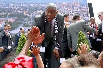 Magic Johnson is among a number of celebrities involved with bringing LAFC to life and helping usher in the building of the team's new stadium.
