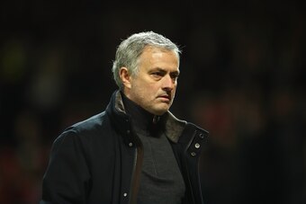 MANCHESTER, ENGLAND - MARCH 13:  Jose Mourinho, Manager of Manchester United looks dejected in defeat after the UEFA Champions League Round of 16 Second Leg match between Manchester United and Sevilla FC at Old Trafford on March 13, 2018 in Manchester, Un
