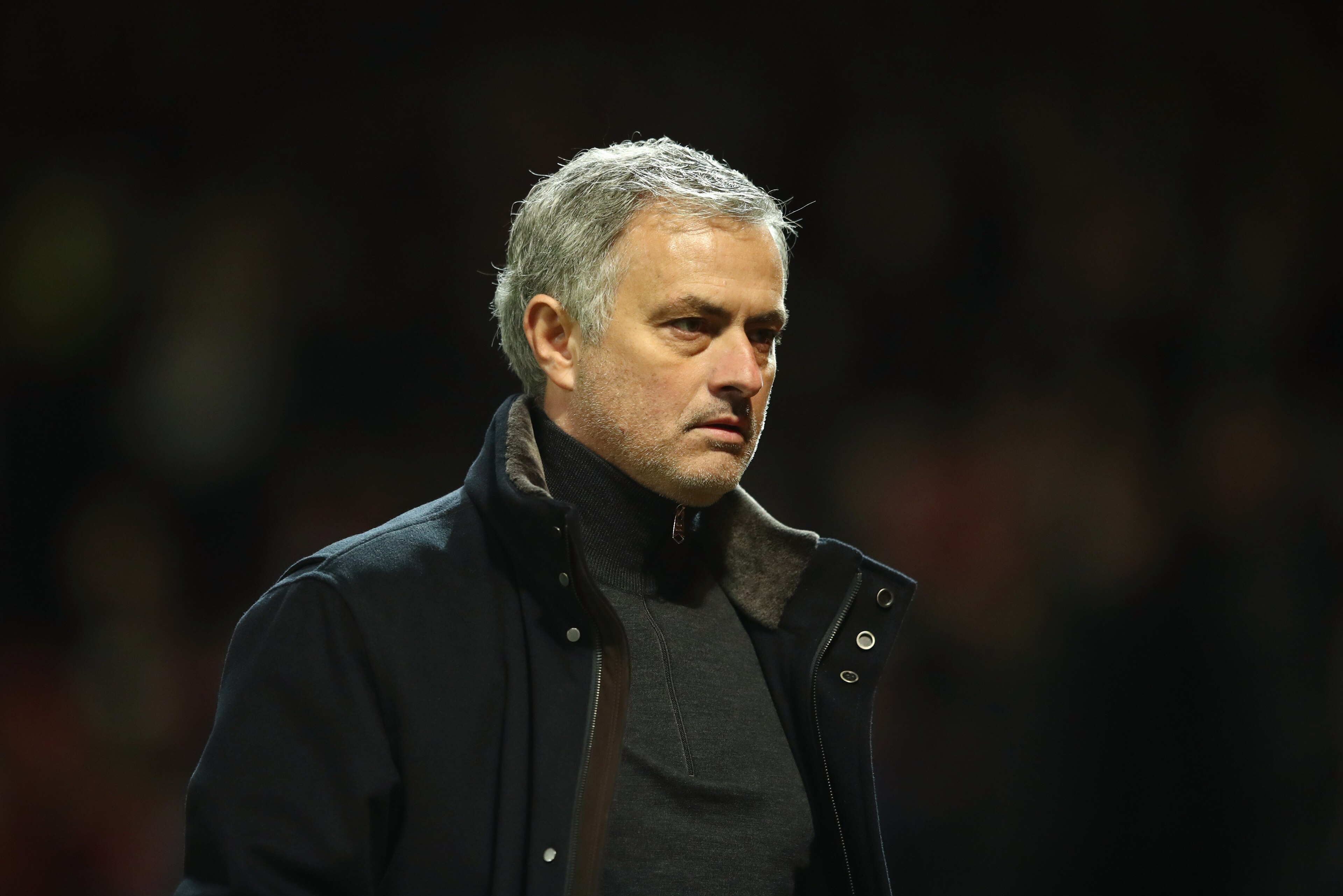 MANCHESTER, ENGLAND - MARCH 13:  Jose Mourinho, Manager of Manchester United looks dejected in defeat after the UEFA Champions League Round of 16 Second Leg match between Manchester United and Sevilla FC at Old Trafford on March 13, 2018 in Manchester, Un