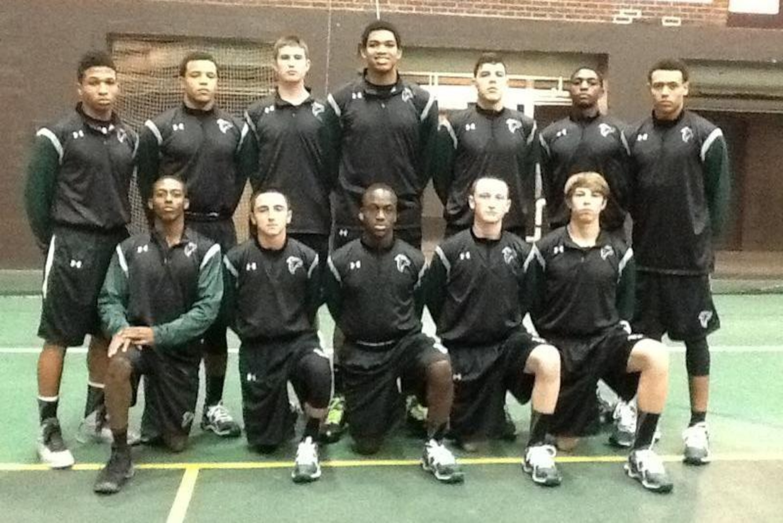 Marques Townes (back row, second from left), Karl-Anthony Towns (back row, middle) and Wade Baldwin (back row, far right) together at St. Joseph