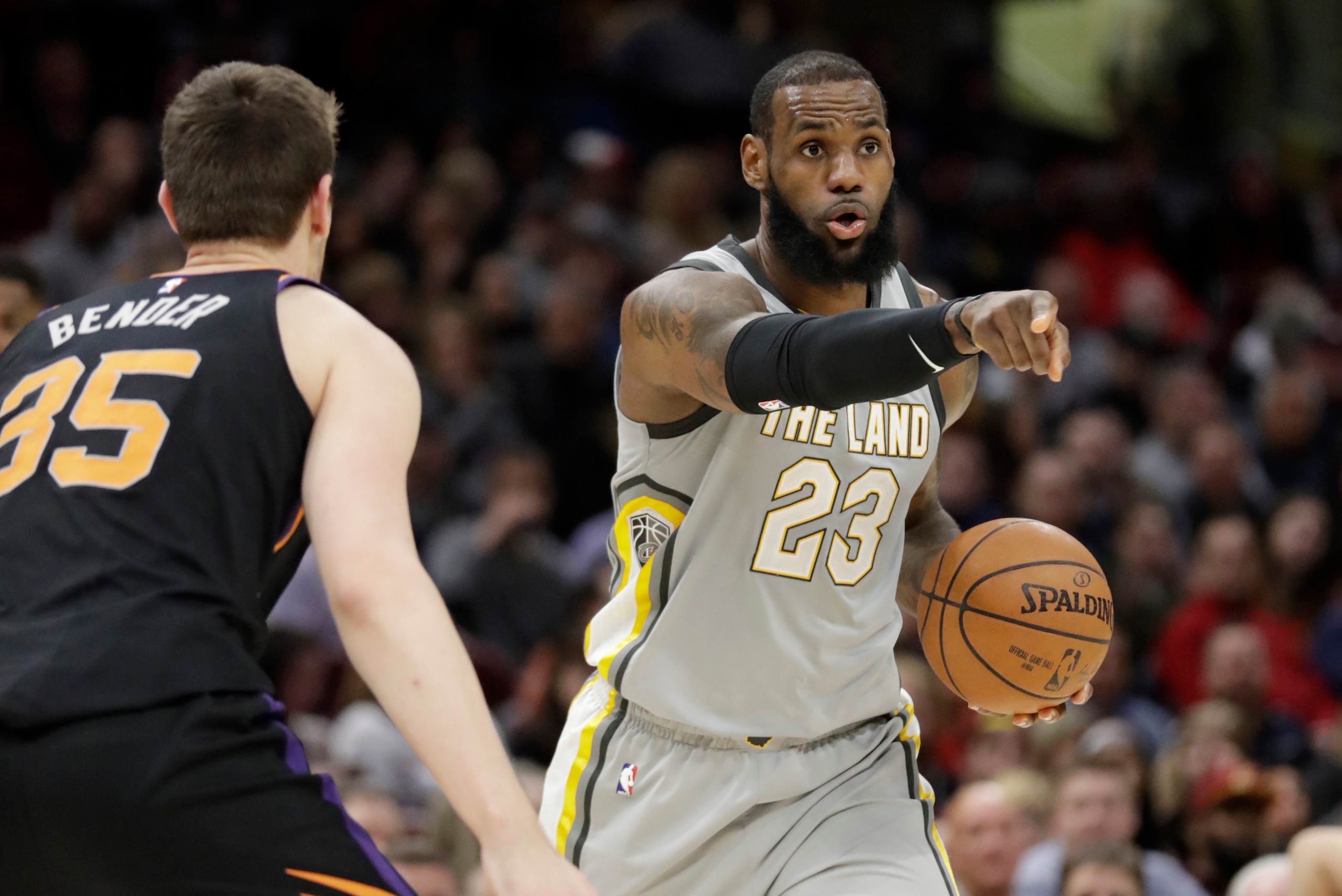 James' knowledge of the Cavaliers' plays and of his opponents allows him to direct teammates like a point guard...or a coach.