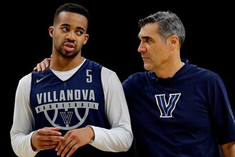 Phil Booth and coach Jay Wright