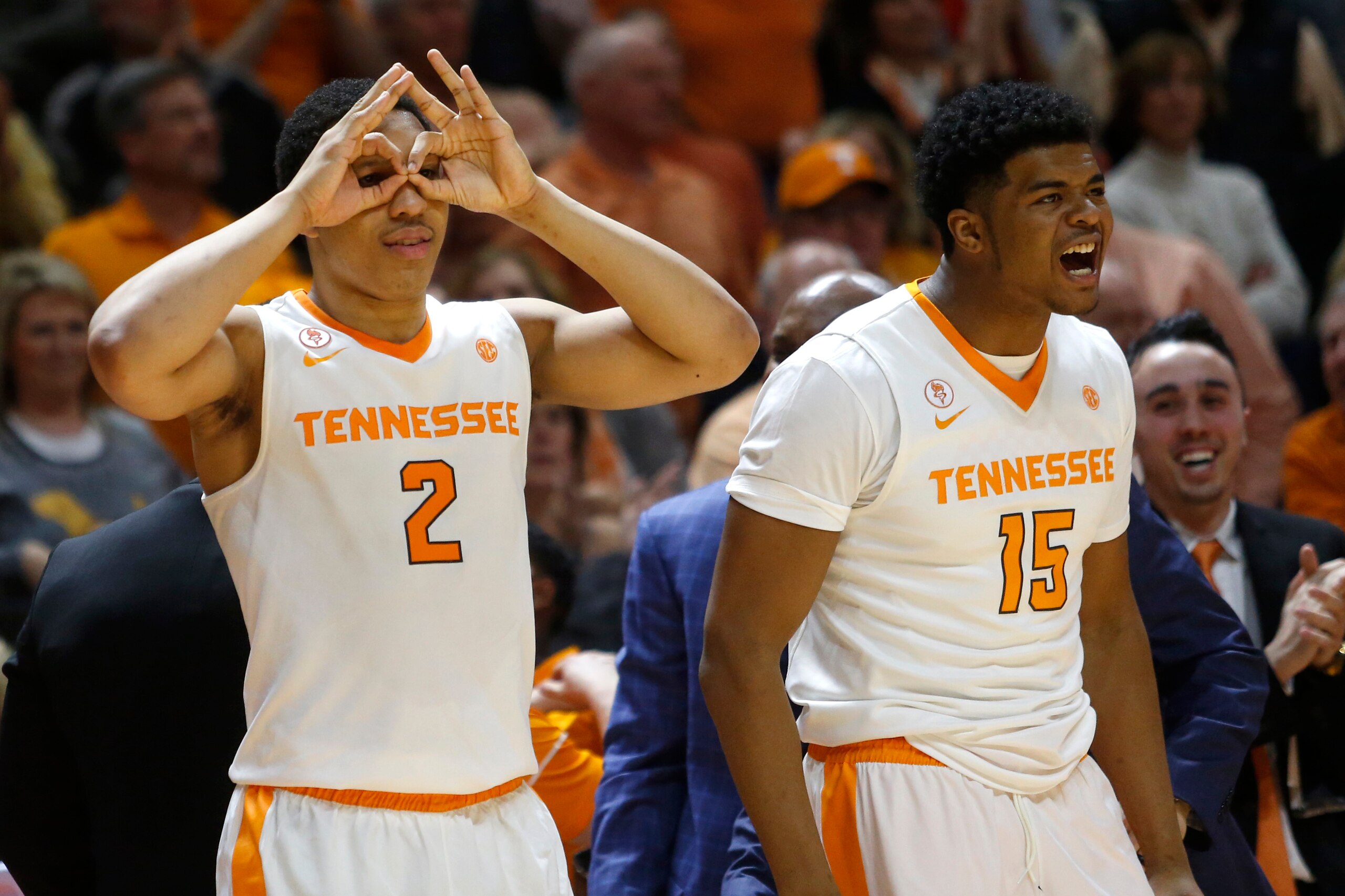 Grant Williams and Derrick Walker