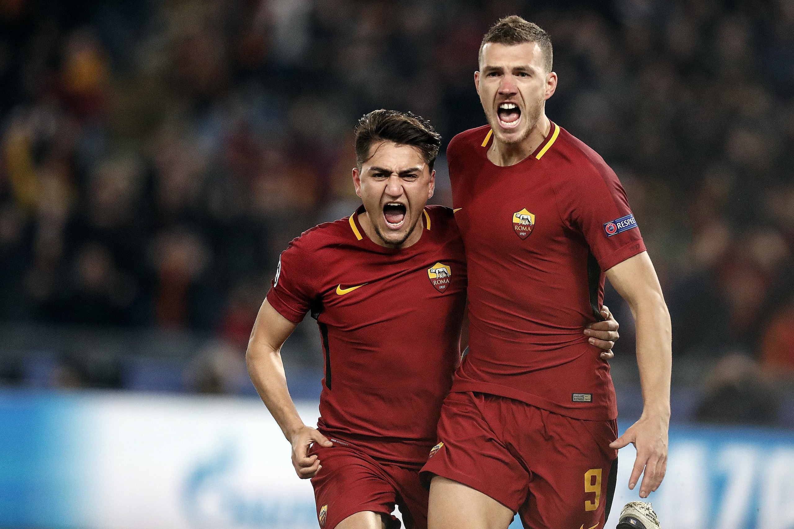Dzeko fired Roma into the quarter-finals.