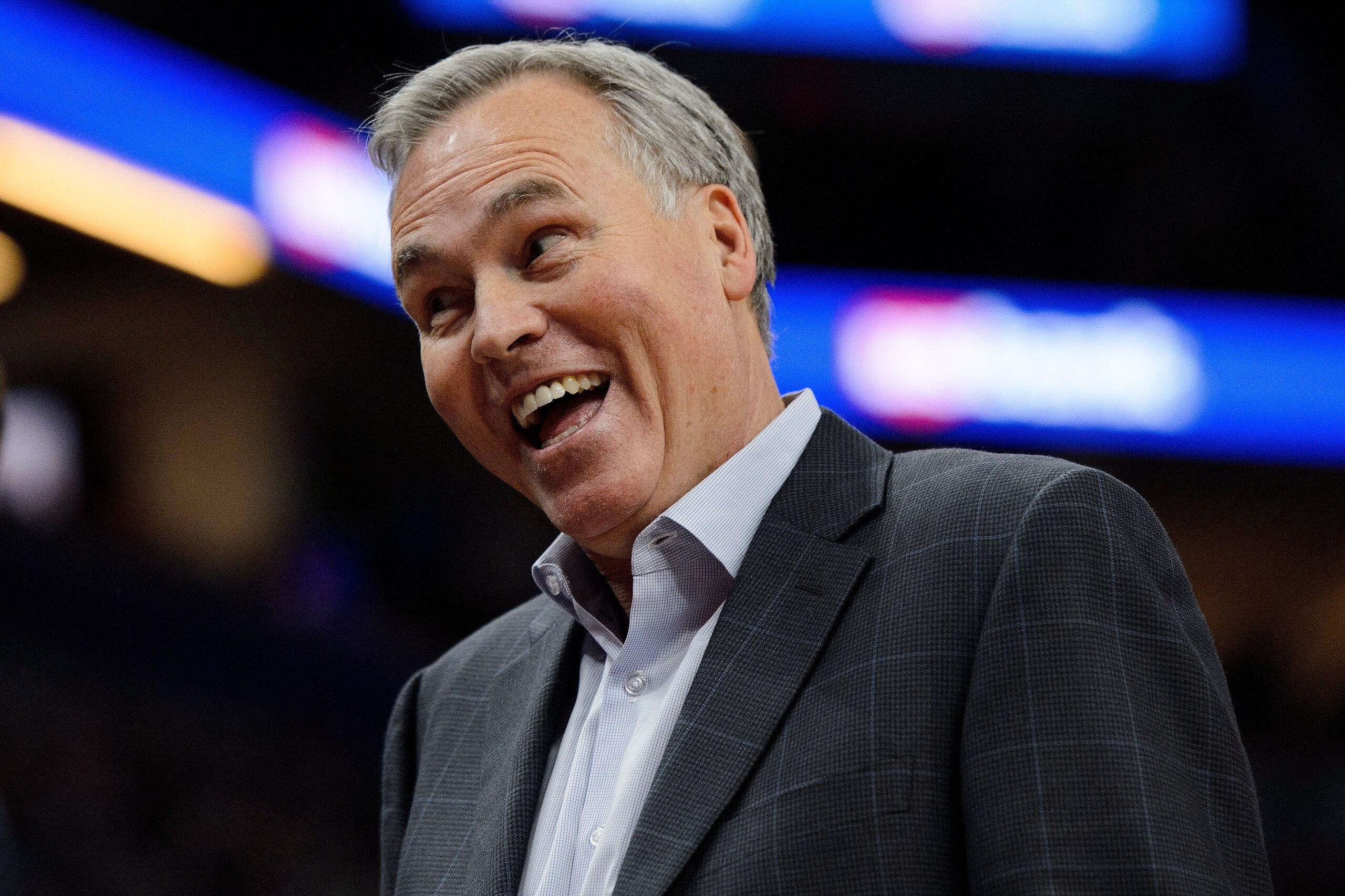 MINNEAPOLIS, MN - MARCH 18: Head coach Mike D'Antoni of the Houston Rockets looks on during the game against the Minnesota Timberwolves on March 18, 2018 at the Target Center in Minneapolis, Minnesota. NOTE TO USER: User expressly acknowledges and agrees 