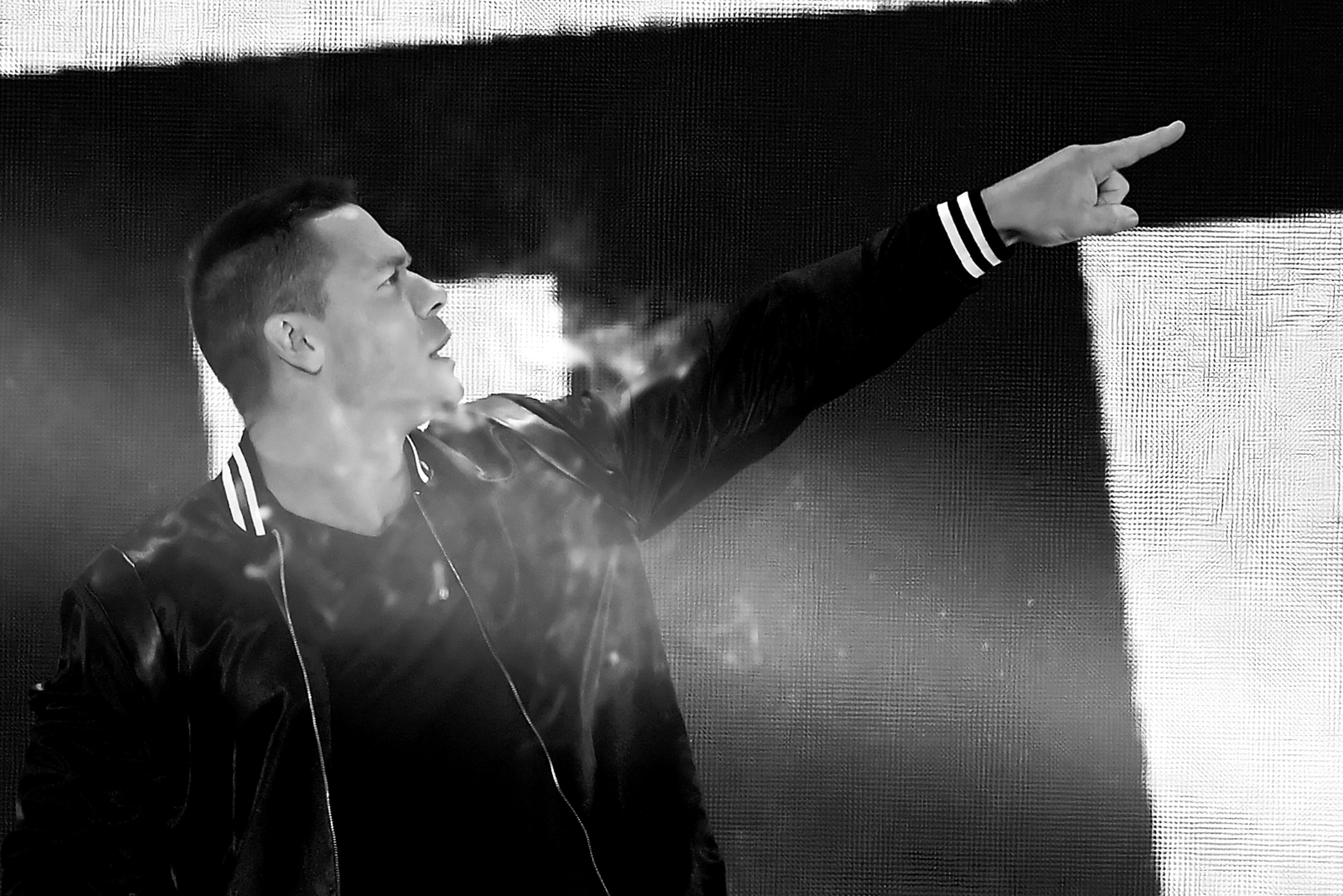 INGLEWOOD, CA - MARCH 24:  (EDITORS NOTE: This image has been converted to black and white.)  John Cena speaks onstage at Nickelodeon's 2018 Kids' Choice Awards at The Forum on March 24, 2018 in Inglewood, California.  (Photo by Kevin Winter/Getty Images)