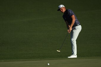 AUGUSTA, GA - APRIL 06:  Cameron Smith of Australia putts on the second green during the second round of the 2018 Masters Tournament at Augusta National Golf Club on April 6, 2018 in Augusta, Georgia.  (Photo by Patrick Smith/Getty Images)