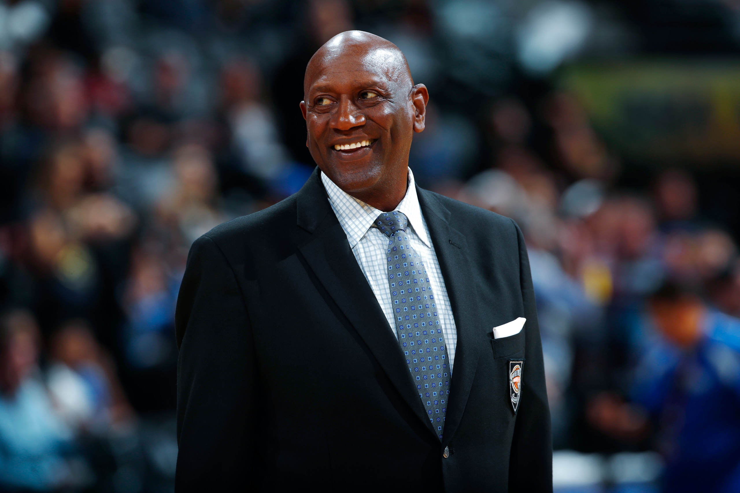 Spencer Haywood, pictured in Denver at a halftime awards ceremony in November.