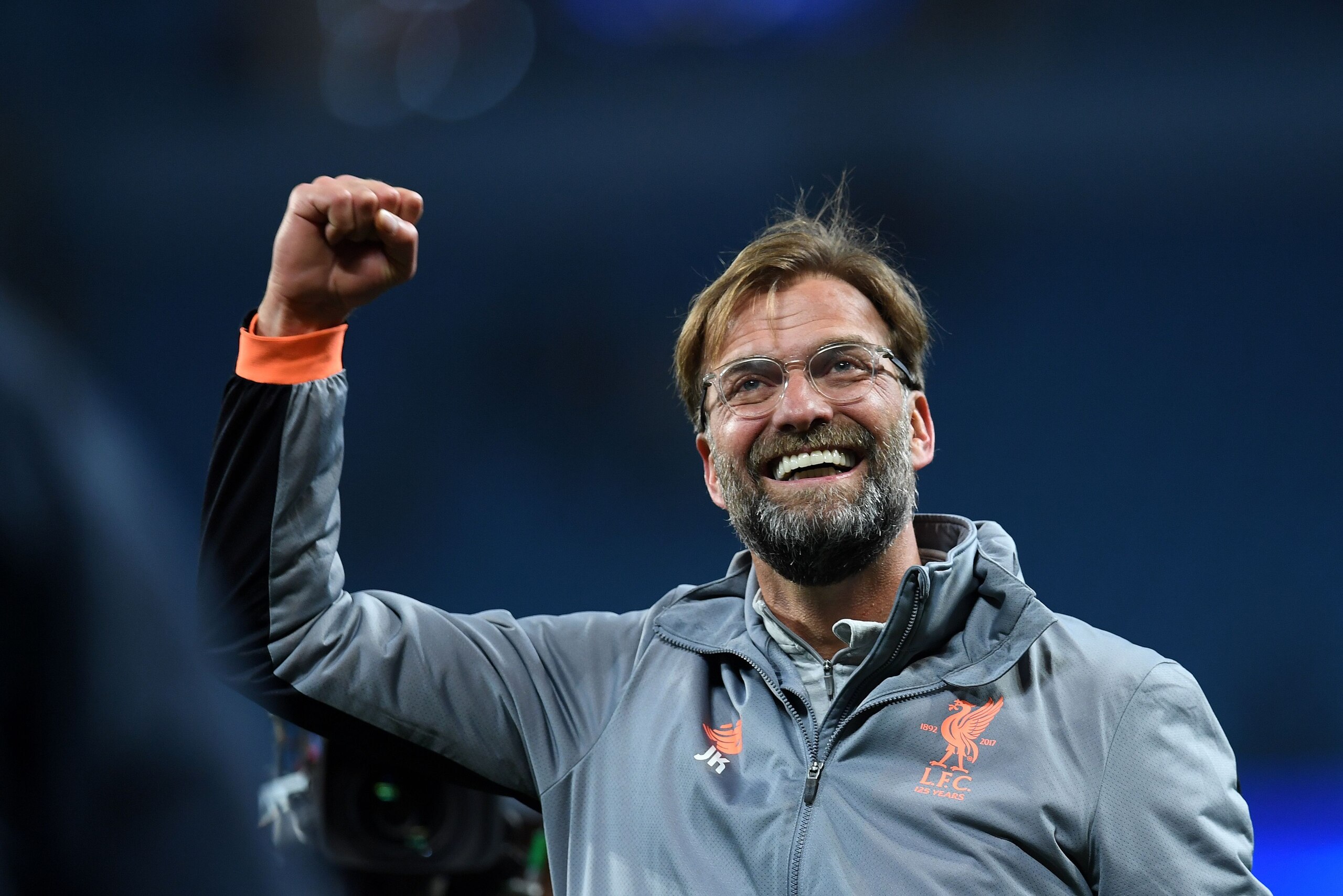 TOPSHOT - Liverpool's German manager Jurgen Klopp reacts following the UEFA Champions League second leg quarter-final football match between Manchester City and Liverpool, at the Etihad Stadium in Manchester, north west England on April 10, 2018.
Liverpol