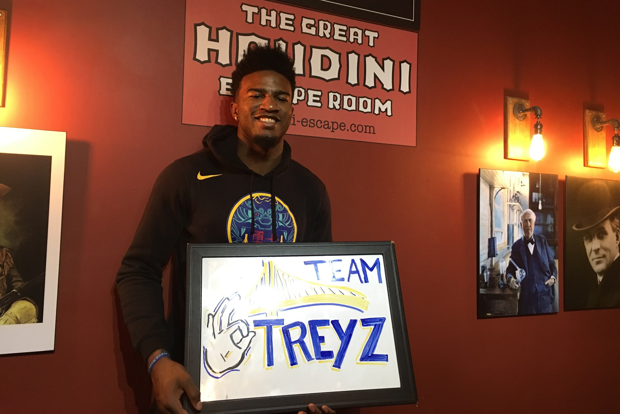 Bell at the escape room.