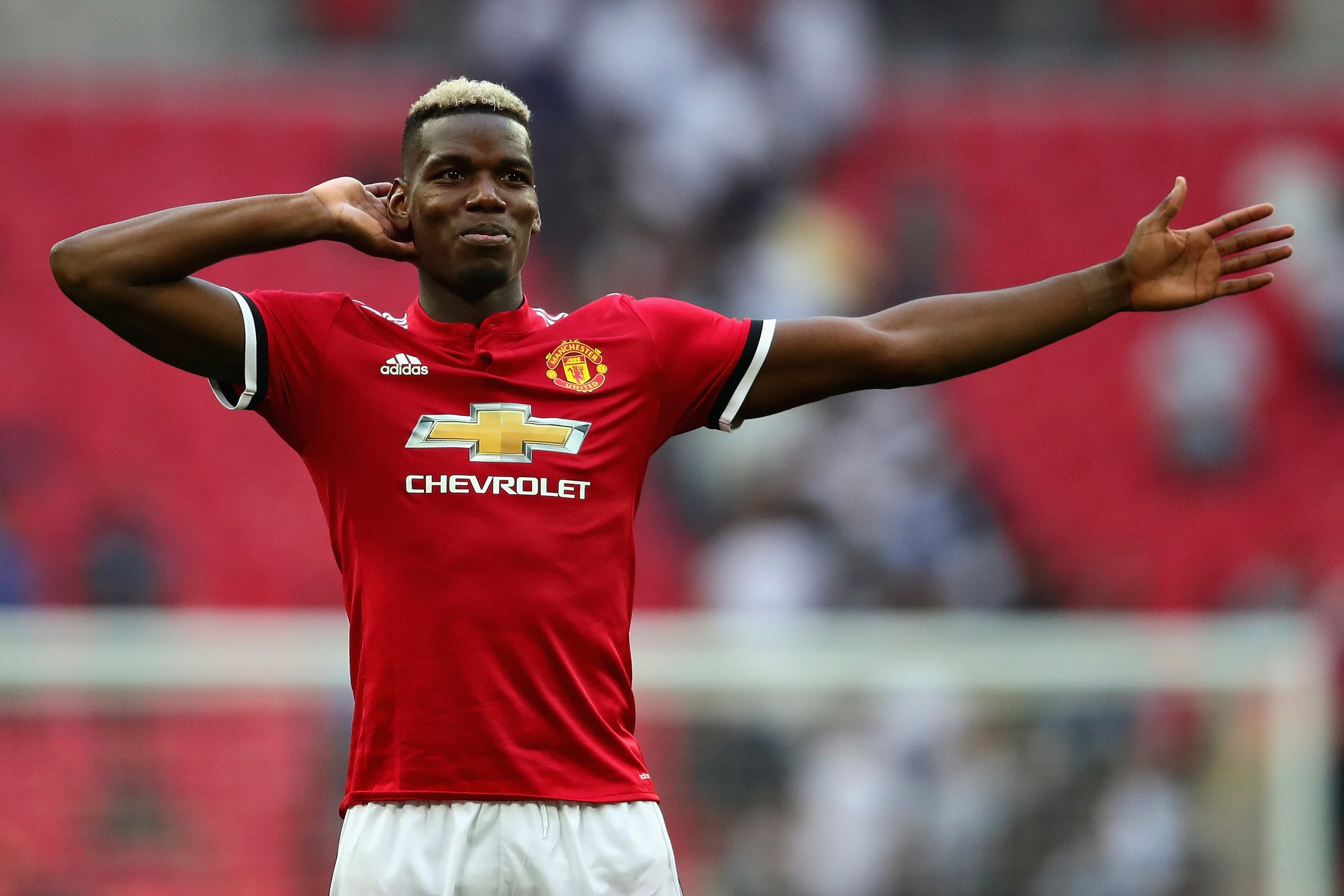 LONDON, ENGLAND - APRIL 21: Paul Pogba of Manchester United celebrates victory after The Emirates FA Cup Semi Final match between Manchester United and Tottenham Hotspur at Wembley Stadium on April 21, 2018 in London, England. (Photo by Chris Brunskill LONDON, ENGLAND - APRIL 21: Paul Pogba of Manchester United celebrates victory after The Emirates FA Cup Semi Final match between Manchester United and Tottenham Hotspur at Wembley Stadium on April 21, 2018 in London, England. (Photo by Chris Brunskill