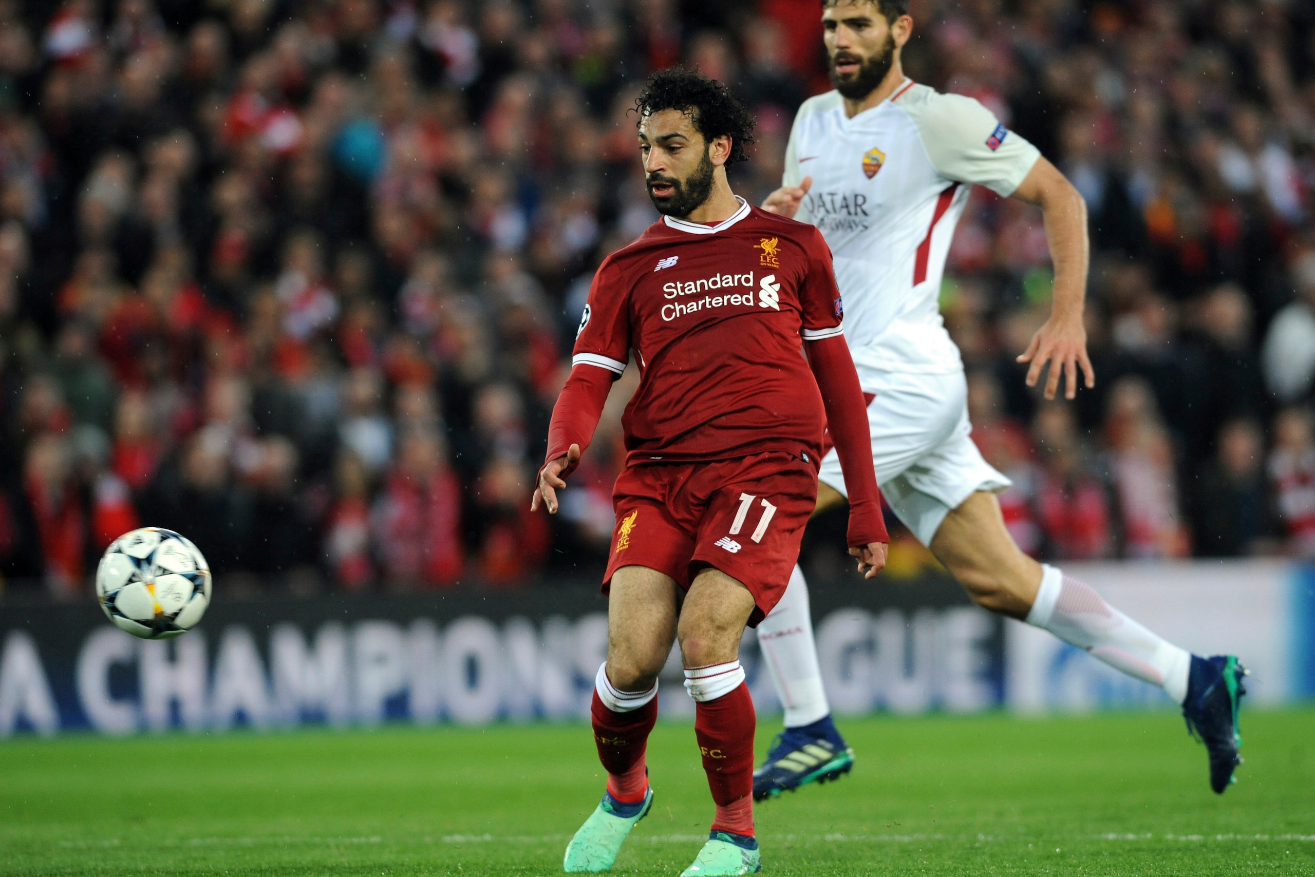 Salah was sensational against Roma in the first leg of their Champions League semi-final. Salah was sensational against Roma in the first leg of their Champions League semi-final.