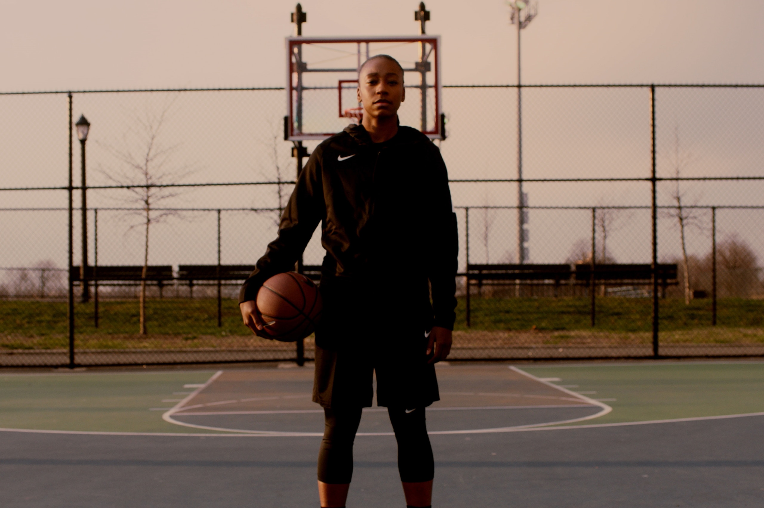 Jewell Loyd on set of She Got Game