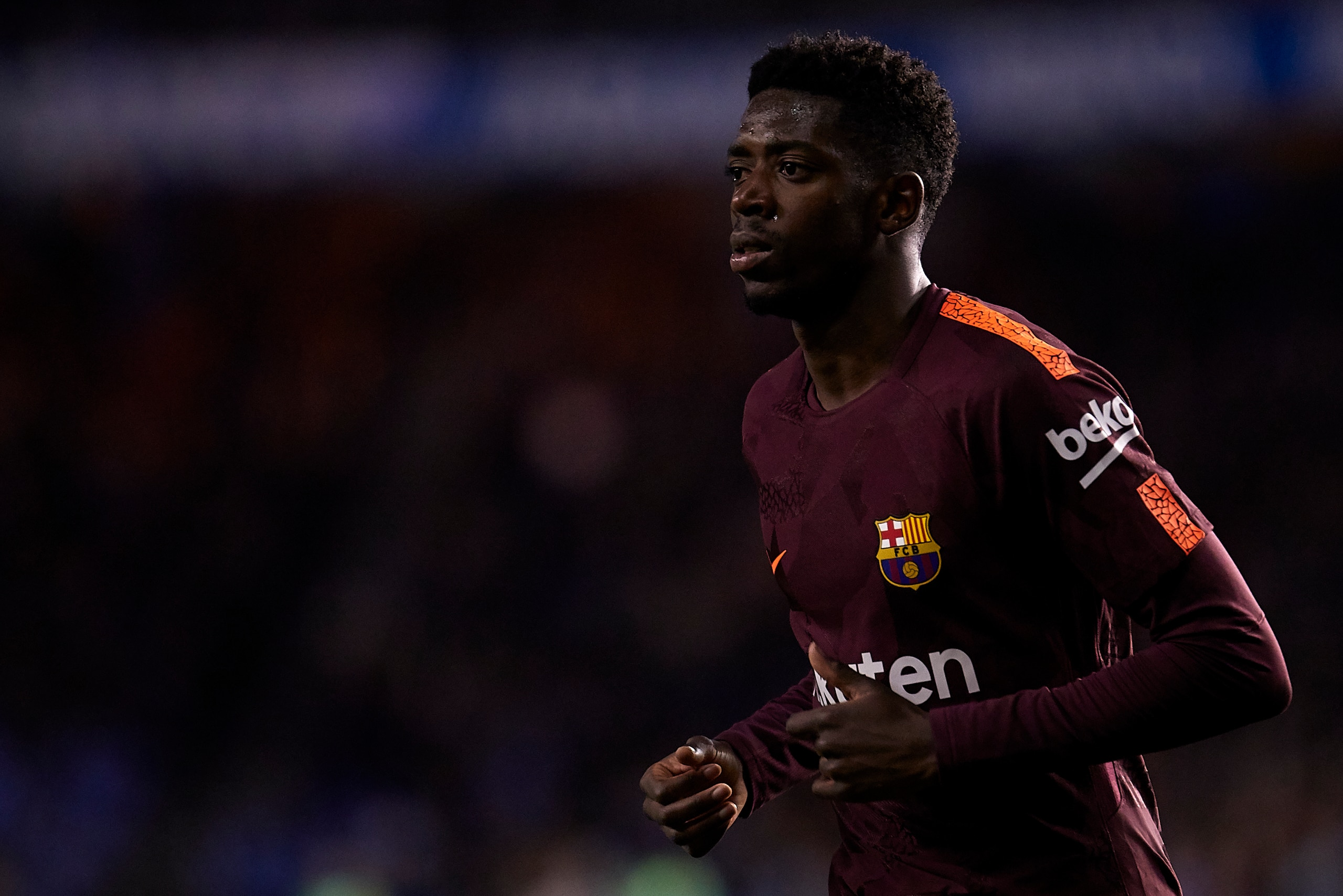 LA CORUNA, SPAIN - APRIL 29: Ousmane Dembele of FC Barcelona looks on during the La Liga match between Deportivo La Coruna and Barcelona at Abanca Riazor Stadium on April 29, 2018 in La Coruna, Spain. (Photo by Quality Sport Images/Getty Images) LA CORUNA, SPAIN - APRIL 29: Ousmane Dembele of FC Barcelona looks on during the La Liga match between Deportivo La Coruna and Barcelona at Abanca Riazor Stadium on April 29, 2018 in La Coruna, Spain. (Photo by Quality Sport Images/Getty Images)