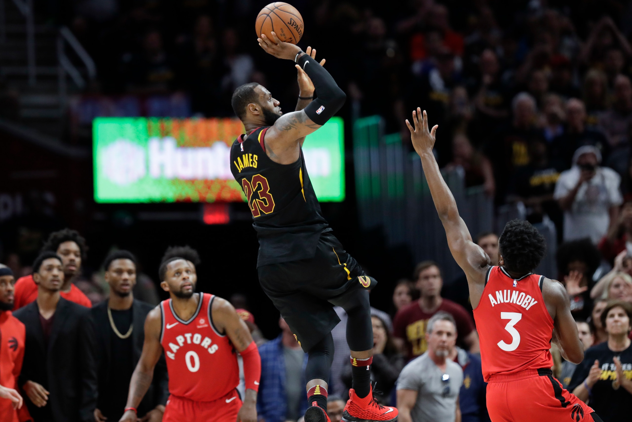 LeBron James Game 3 buzzer-beater put the Raptors on the brink of being cast out of the playoffs by the Cavaliers for the third consecutive season.