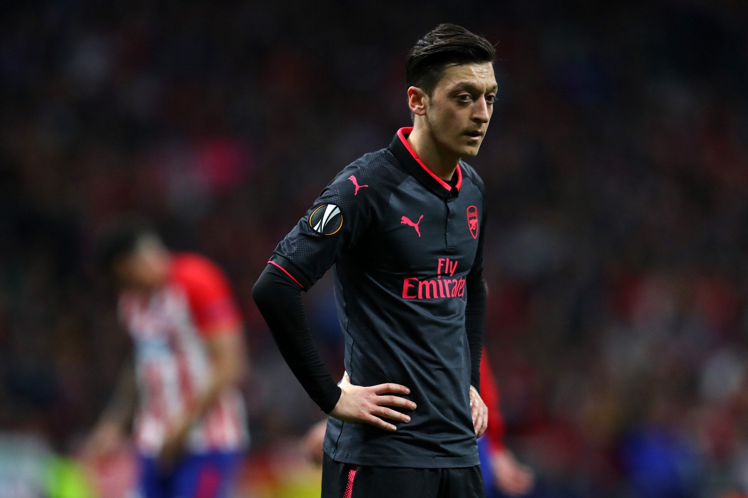 MADRID, SPAIN - MAY 03: Mesut Ozil of Arsenal during the UEFA Europa League Semi Final second leg match between Atletico Madrid and Arsenal FC at Estadio Wanda Metropolitano on May 3, 2018 in Madrid, Spain. (Photo by Catherine Ivill/Getty Images) MADRID, SPAIN - MAY 03: Mesut Ozil of Arsenal during the UEFA Europa League Semi Final second leg match between Atletico Madrid and Arsenal FC at Estadio Wanda Metropolitano on May 3, 2018 in Madrid, Spain. (Photo by Catherine Ivill/Getty Images)
