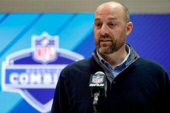 Bears head coach Matt Nagy at the 2018 scouting combine.