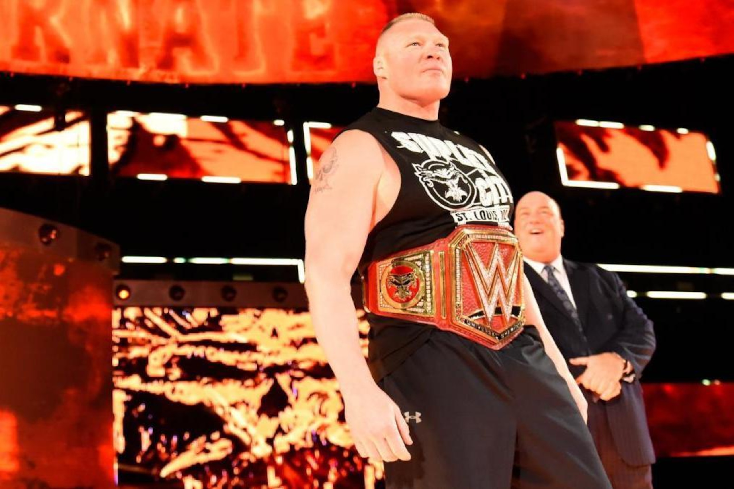 Brock Lesnar, universal champion. Brock Lesnar, universal champion.